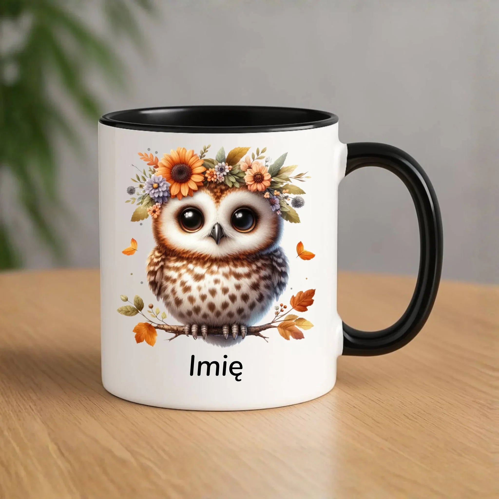 Kubek jesienny - Sowa w kwiatach JS32 - StoryCups.pl