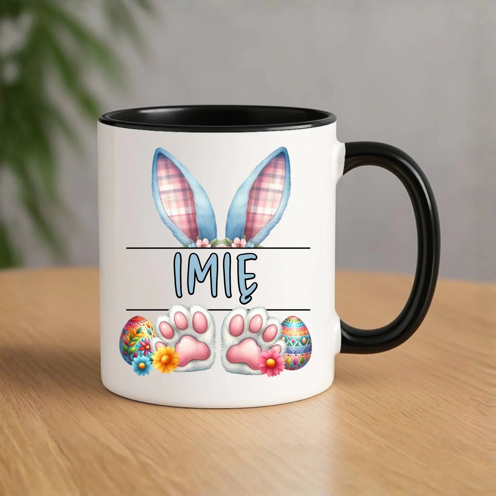 Kubek wielkanocny dla chłopca - Zajączek - personalizowany WN11 - StoryCups.pl
