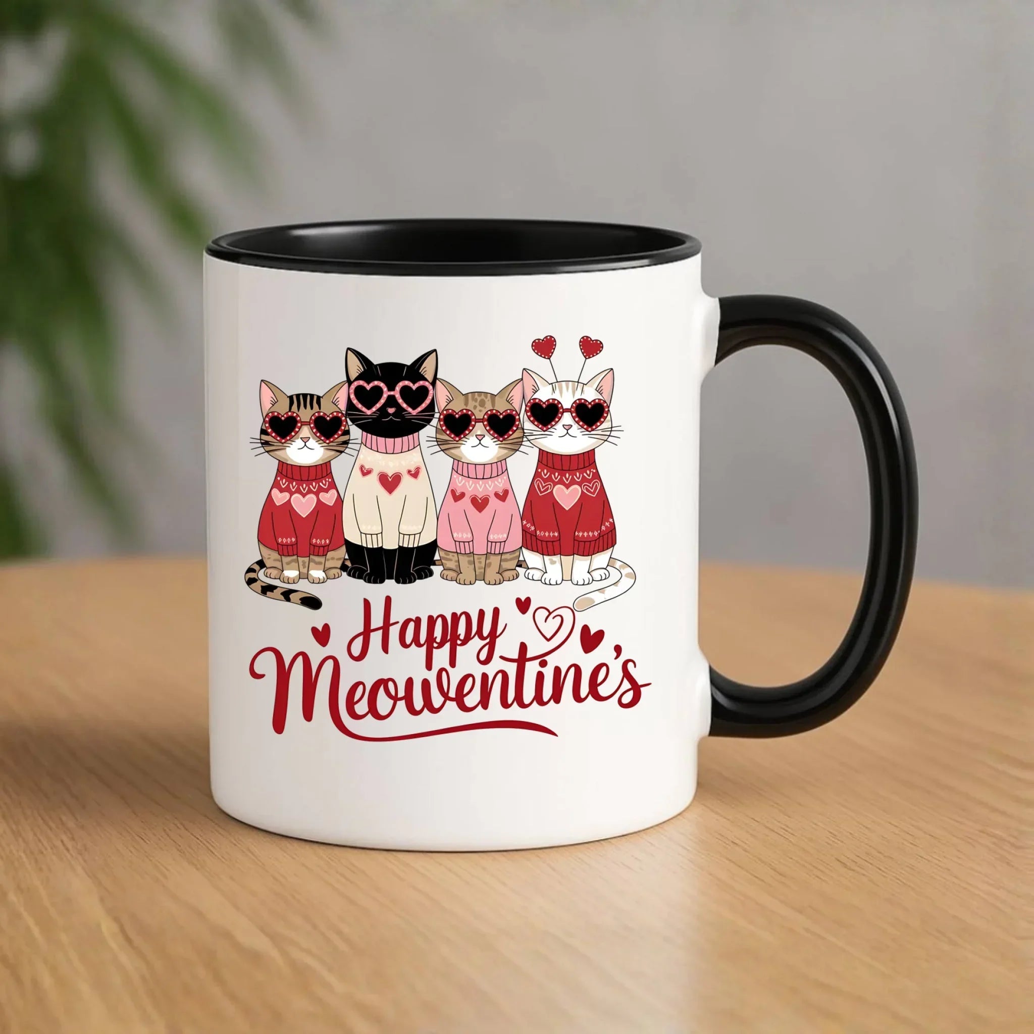 Kubek na Walentynki dla kociary - Happy Meowentine's W25 - StoryCups.pl