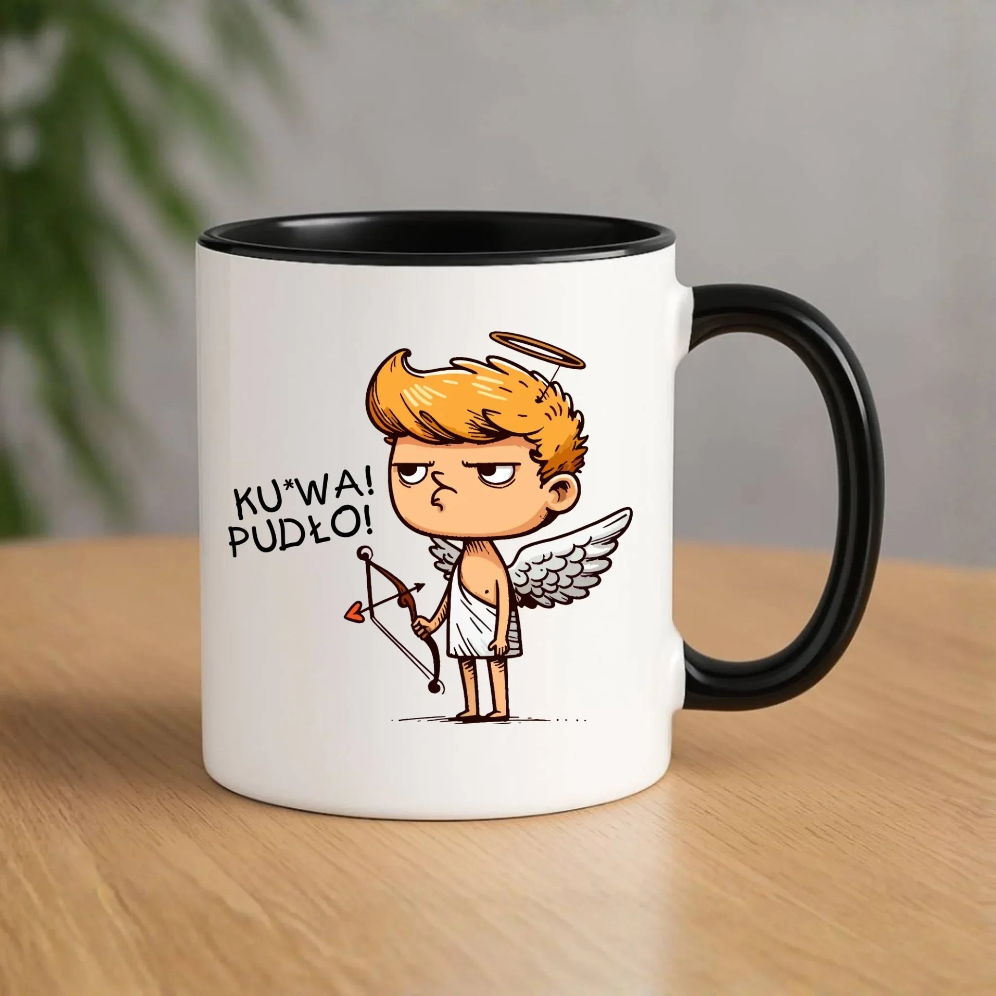 Kubek - Aniołek z łukiem ku*wa pudło - bez cenzury W56 - StoryCups.pl