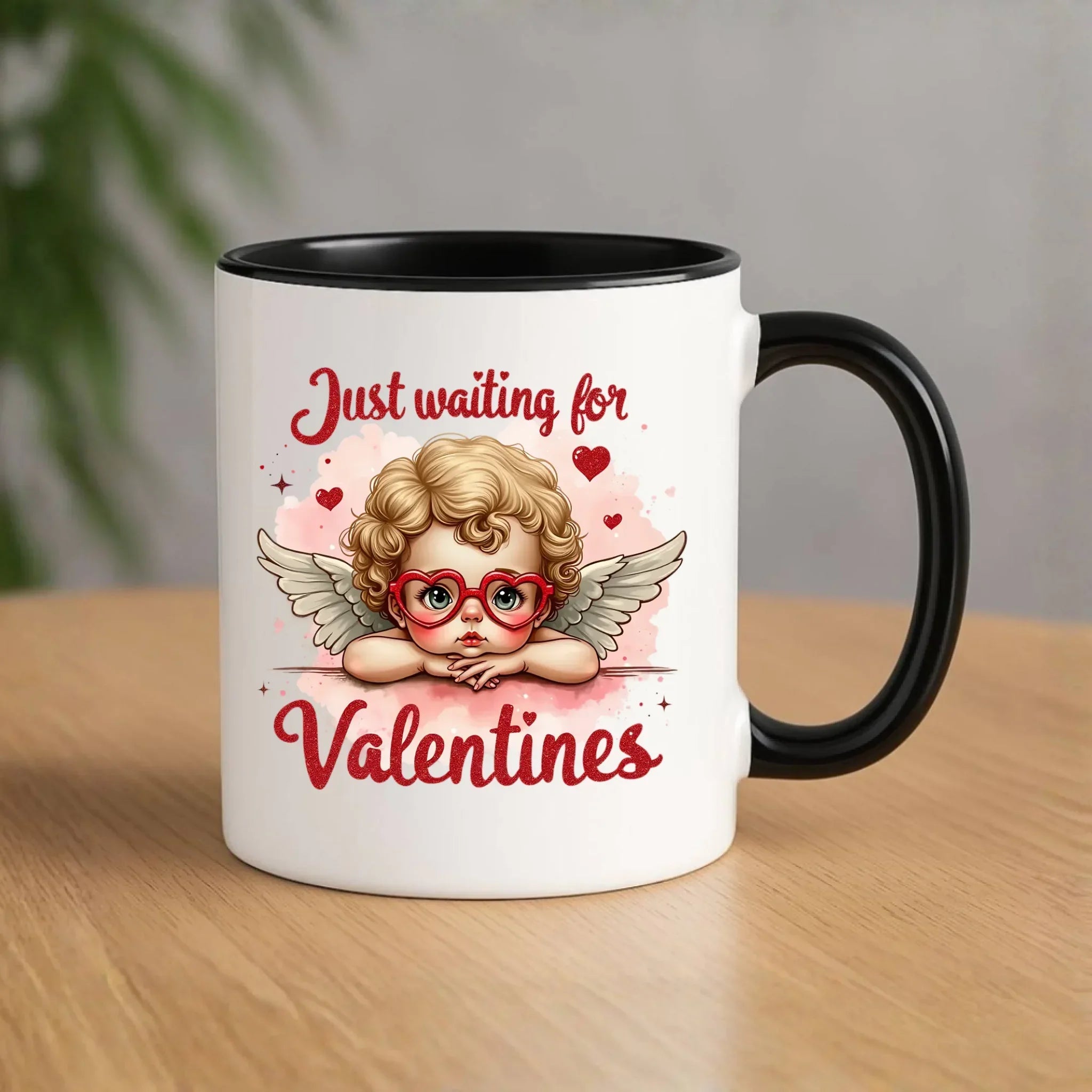 Kubek na Walentynki - Just waiting for Valentines W24 - StoryCups.pl