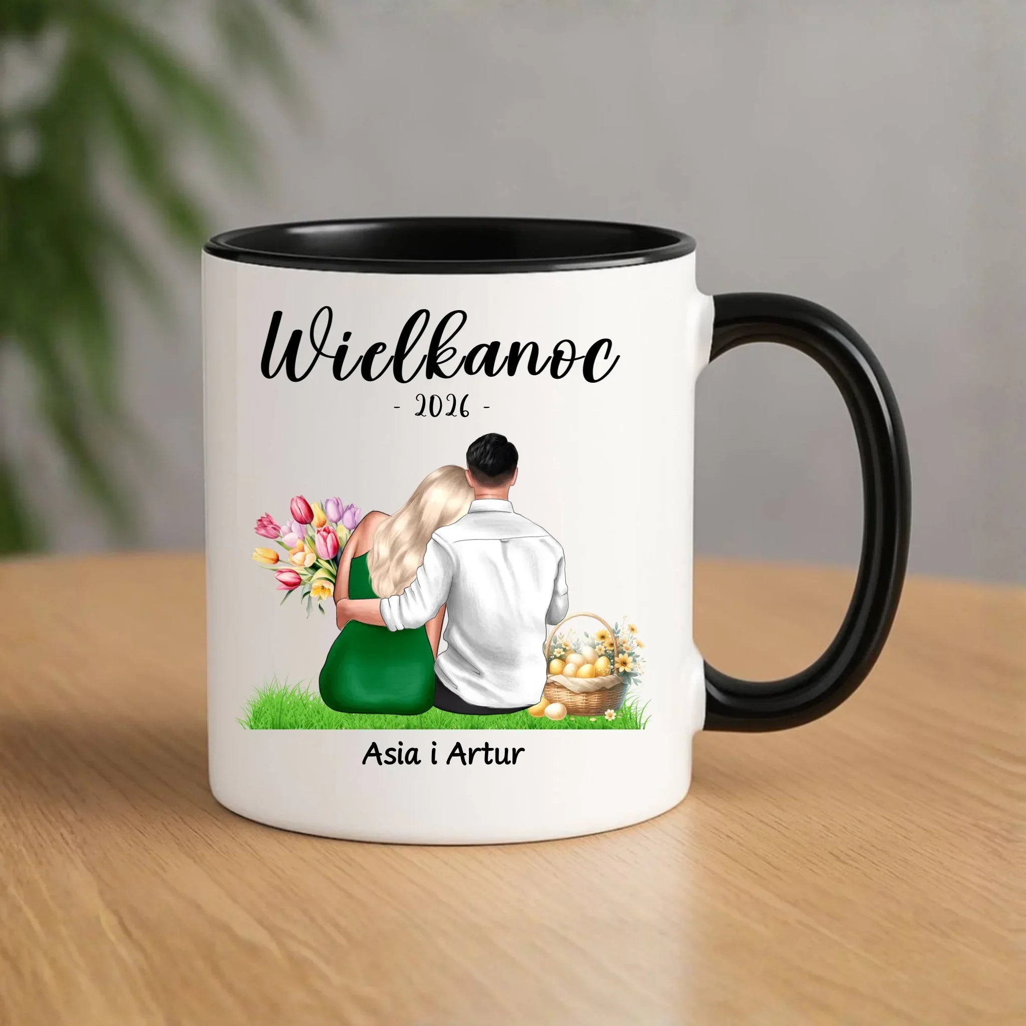 Kubek na Wielkanoc dla par - personalizowany WN36 - StoryCups.pl
