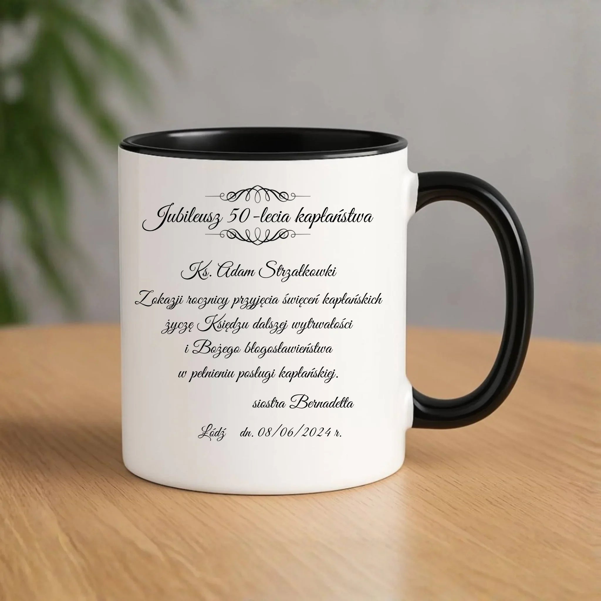 Kubek - Prezent dla księdza na jubileusz święceń kapłańskich - personalizowany DU07 - StoryCups.pl