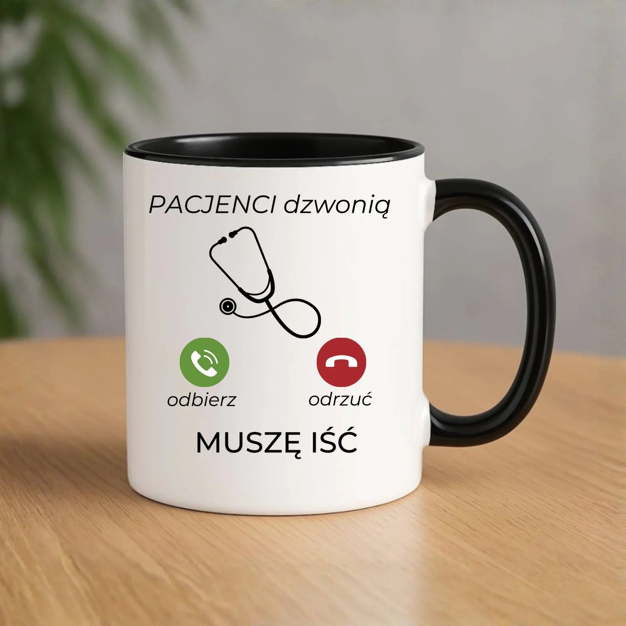 Kubek dla lekarza - Pacjenci dzwonią muszę iść L06 - StoryCups.pl