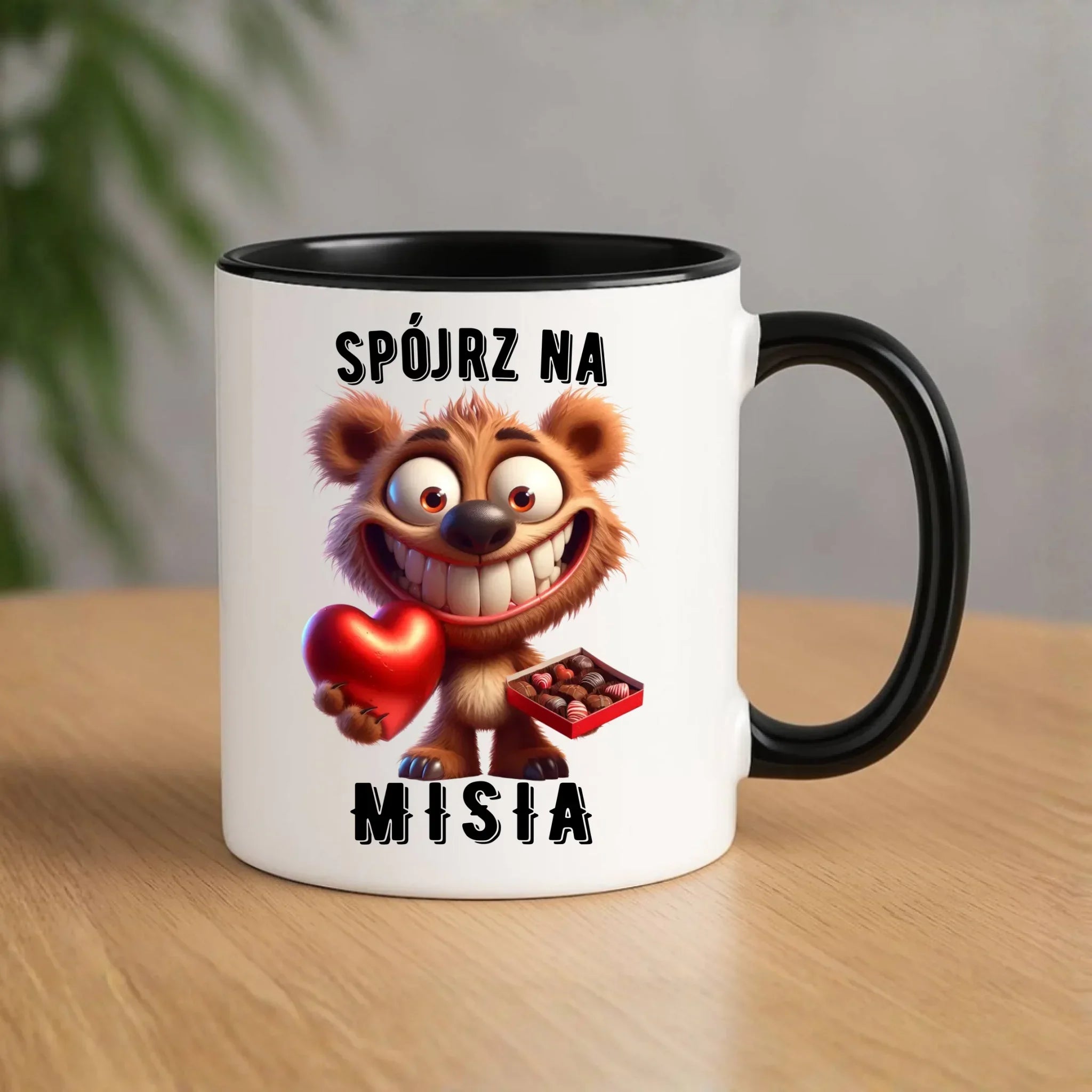 Kubek na Walentynki - Spójrz na Misia W31 - StoryCups.pl