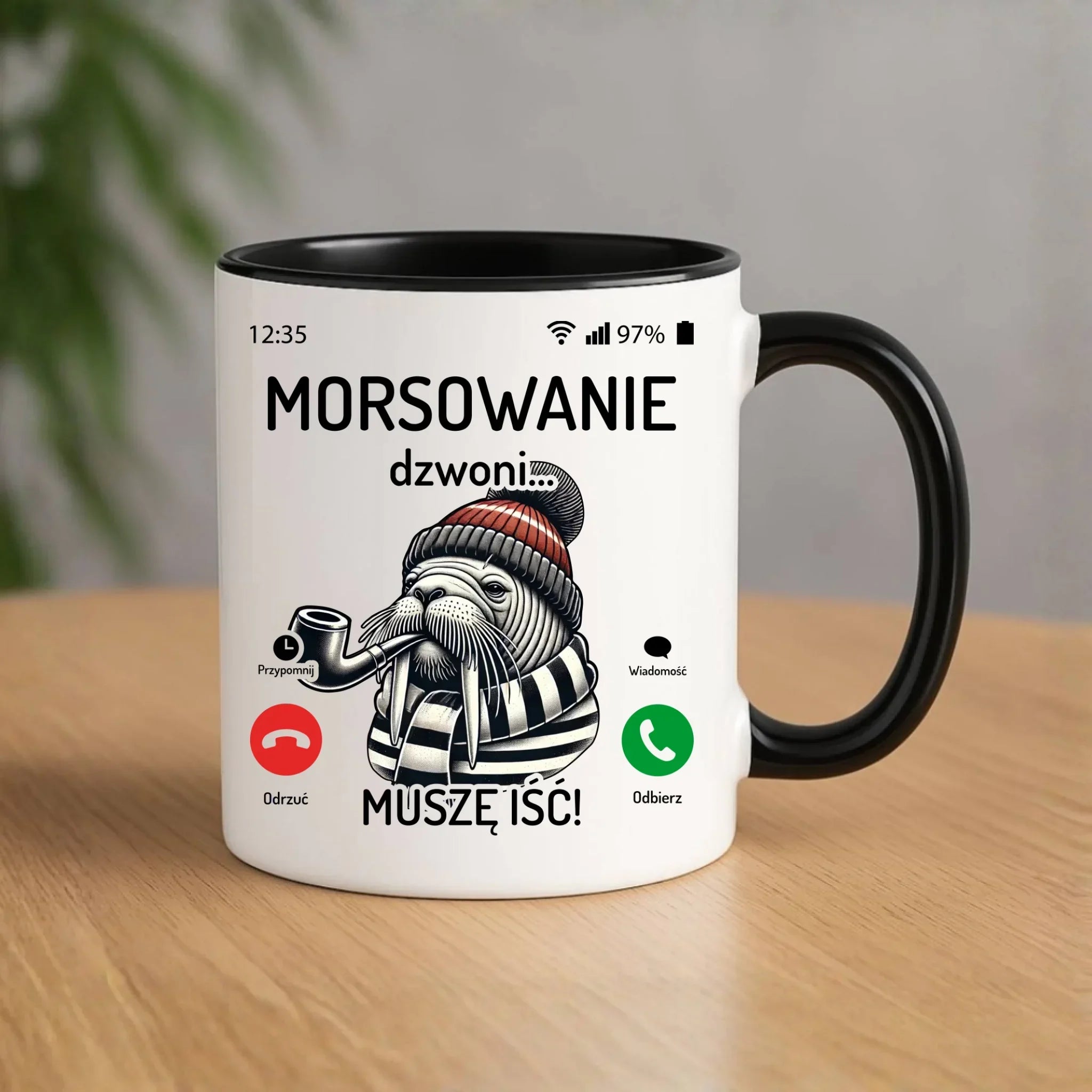 Kubek - prezent dla morsa - Morsowanie dzwoni muszę iść - Mors HM19 - StoryCups.pl