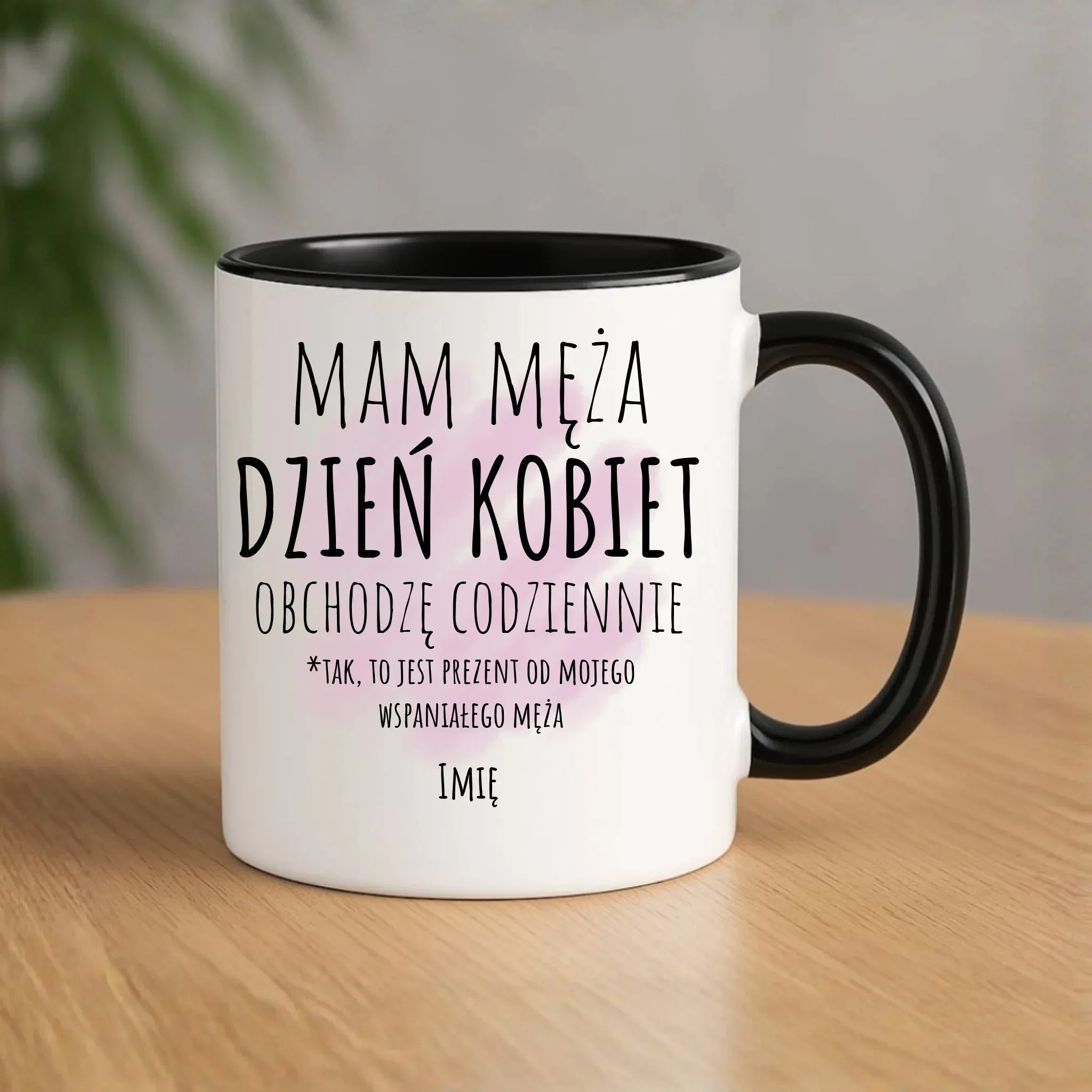 Kubek - prezent dla żony - Mam męża Dzień Kobiet obchodzę codziennie - personalizowany Ż01 - StoryCups.pl
