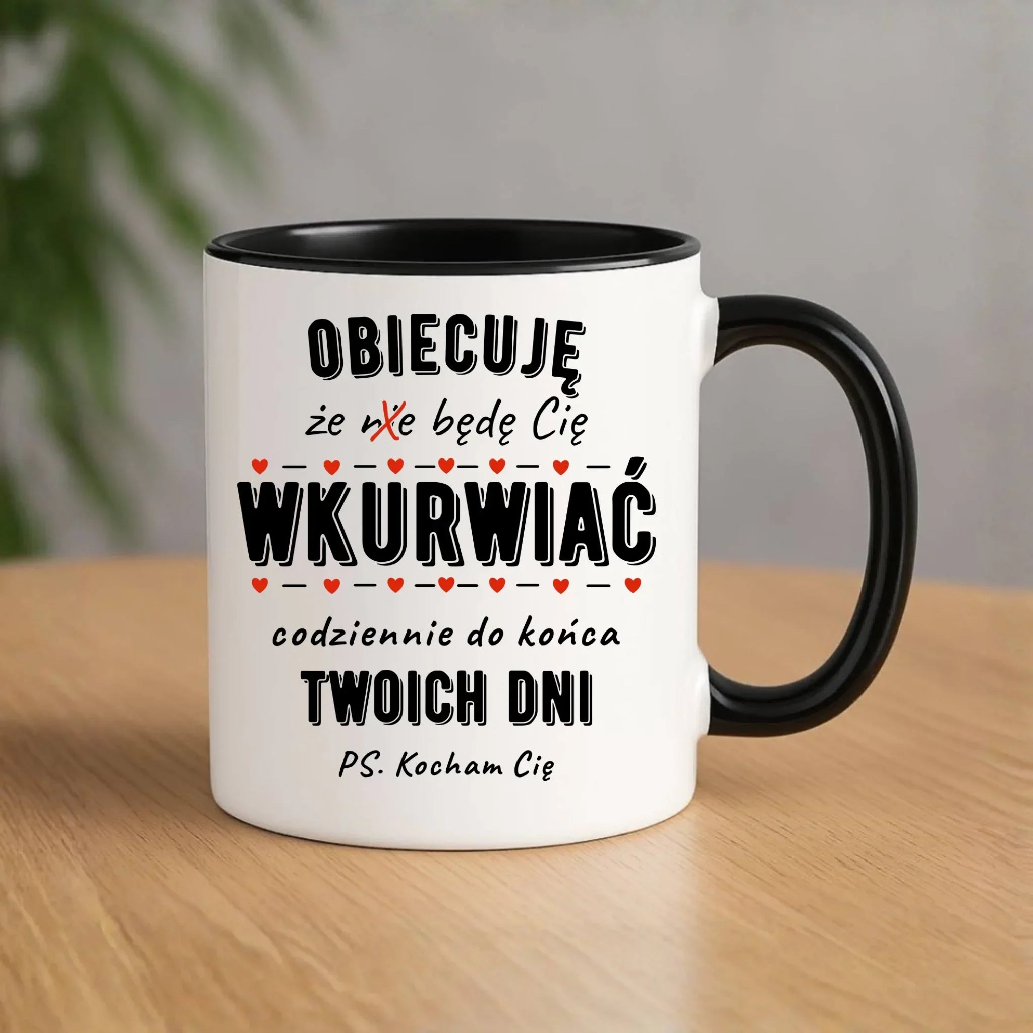 Kubek dla par - Obiecuję, że będę Cię wku*rwiać codziennie - bez cenzury W65 - StoryCups.pl