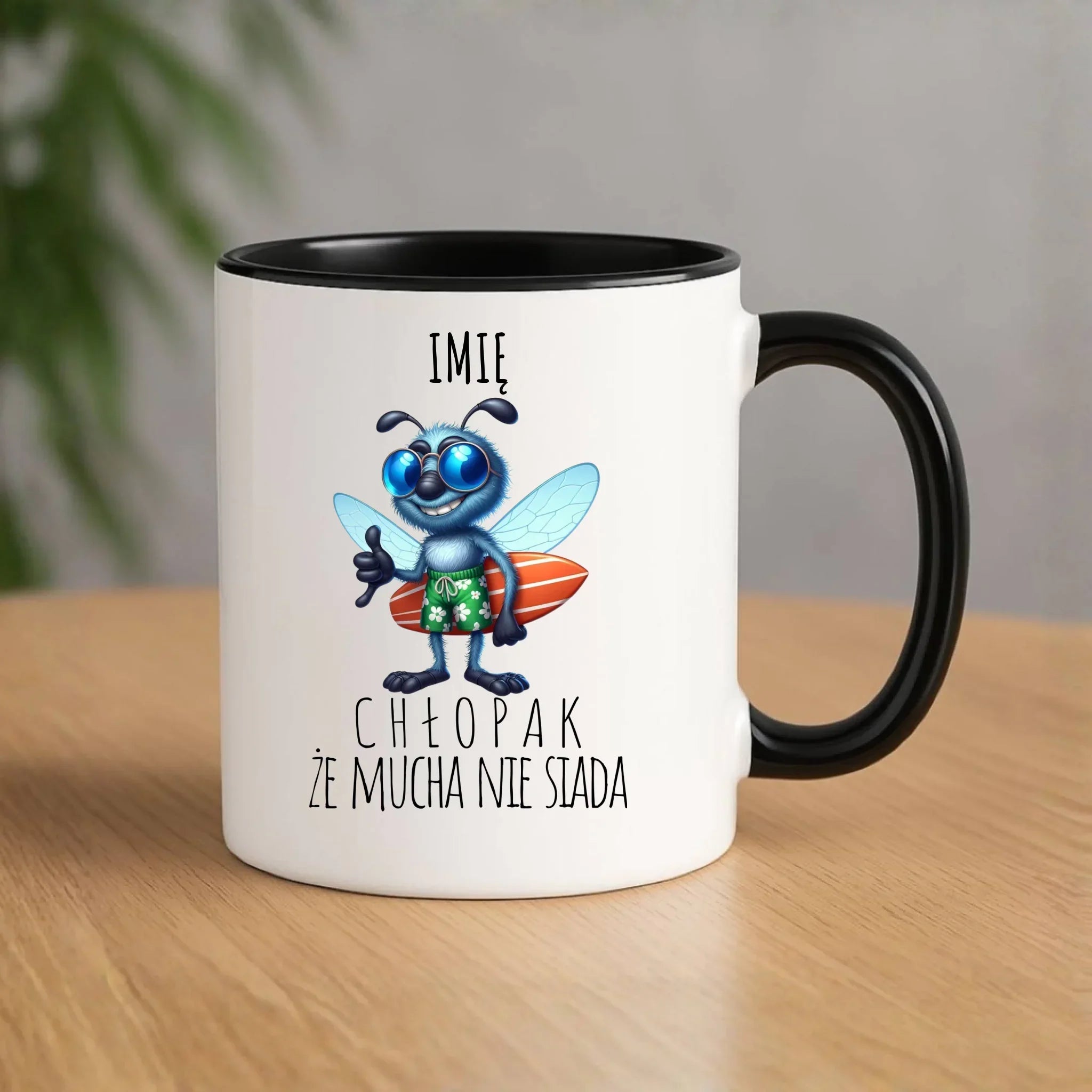 Kubek - prezent dla chłopaka - Mucha nie siada essa - personalizowany DCH29 - StoryCups.pl