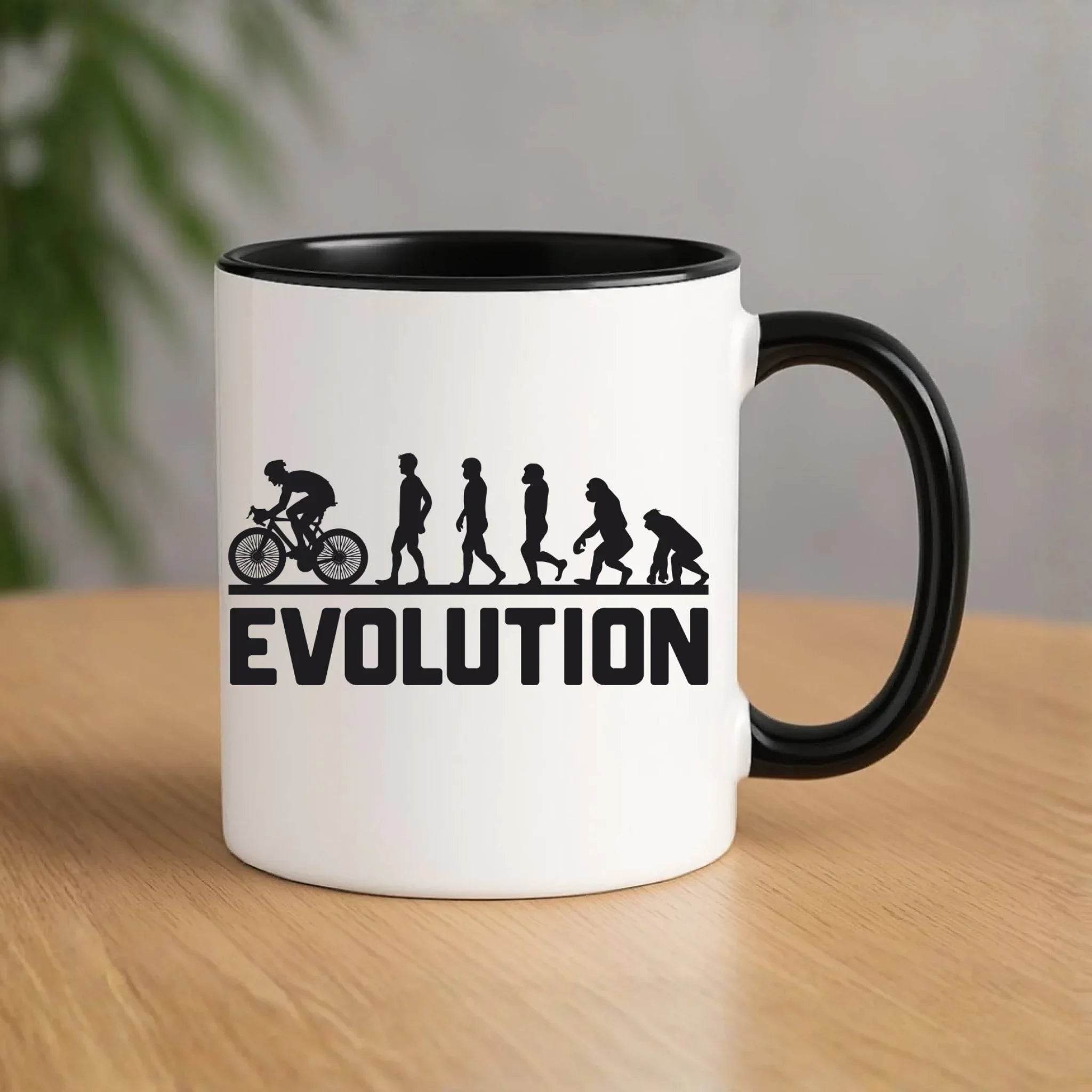 Ewolucja rowerzysty | Kubek z rowerem HR04 - StoryCups.pl