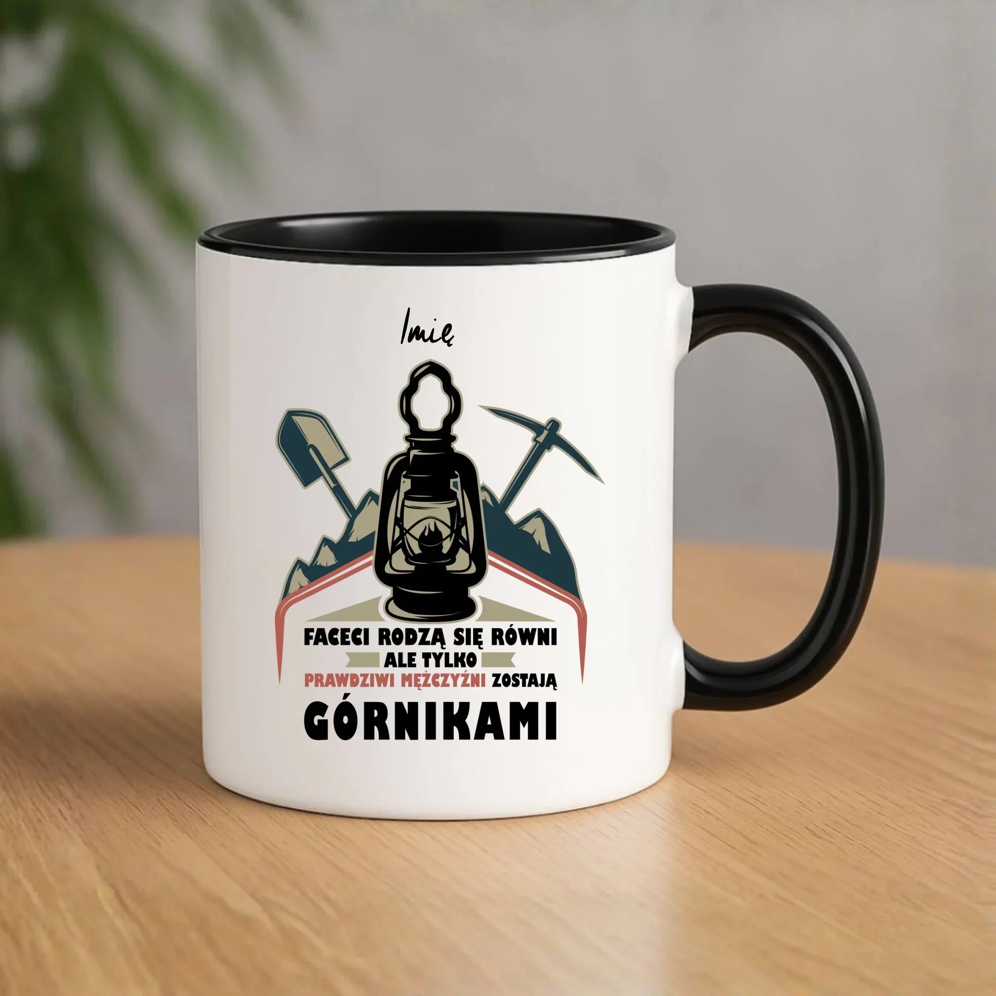 Kubek - prezent dla górnika - Prawdziwi mężczyźni zostają górnikami - personalizowany G08 - StoryCups.pl