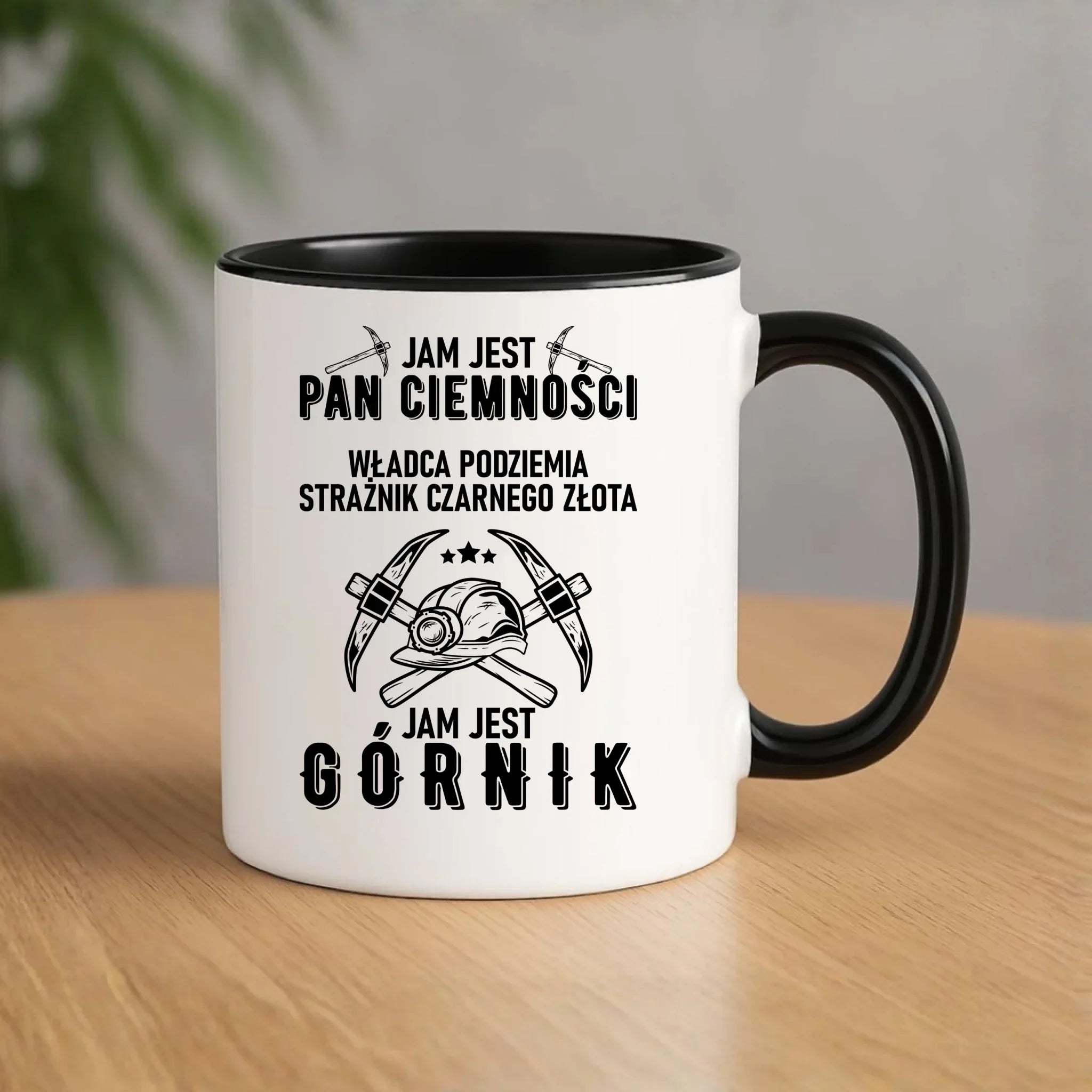 Kubek - prezent dla górnika - Pan ciemności jam jest górnik G04 - StoryCups.pl