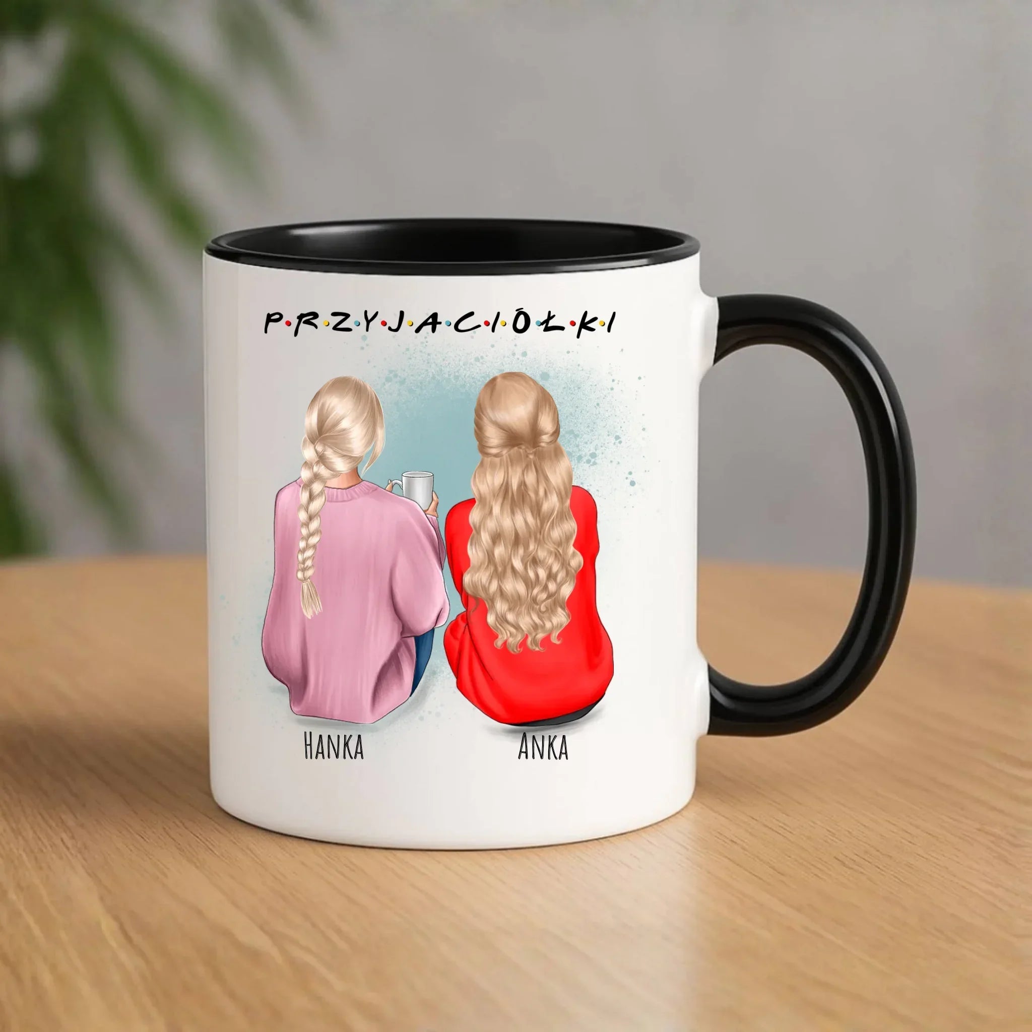 Kubek - prezent dla przyjaciółki - personalizowane postacie 2-4 osoby PR02