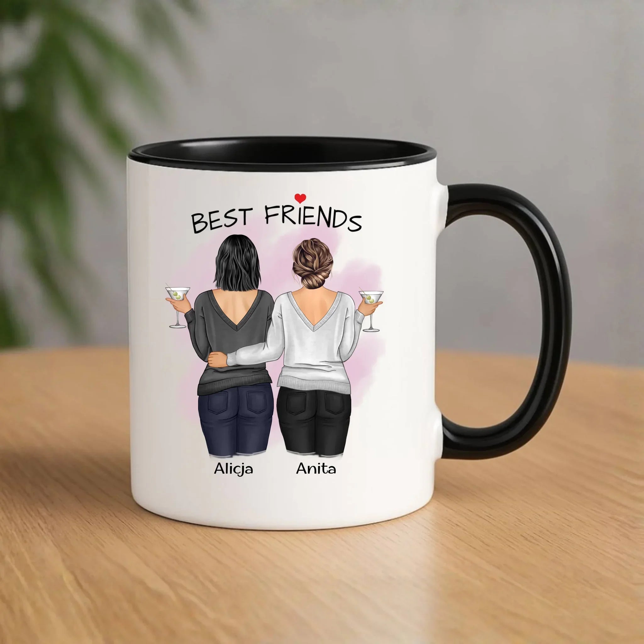 Kubek - prezent dla przyjaciółki - Best Friends - personalizowane postacie 2-4 osoby PR03