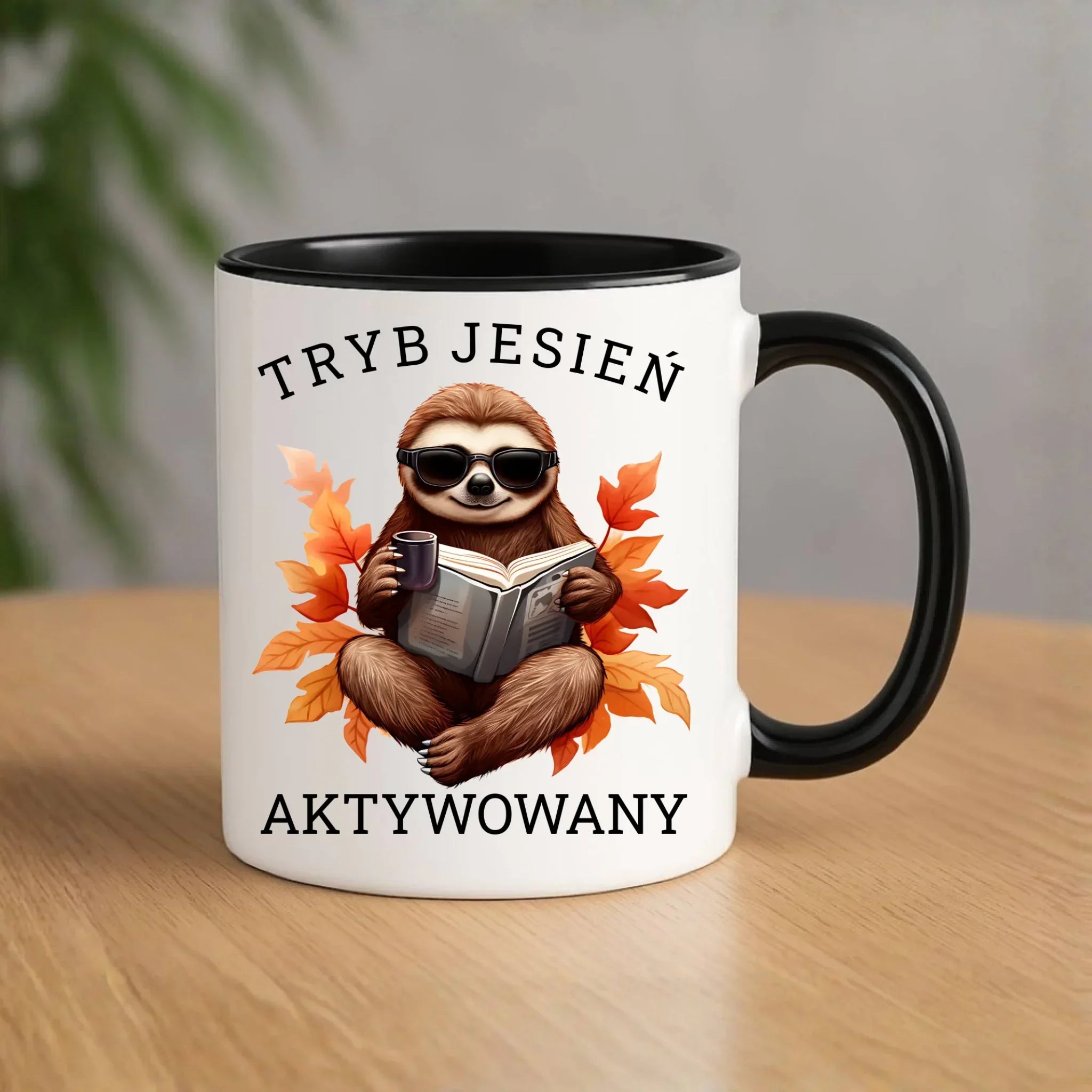 Kubek jesienny - Leniwiec - Tryb jesień aktywowany JS23 - StoryCups.pl