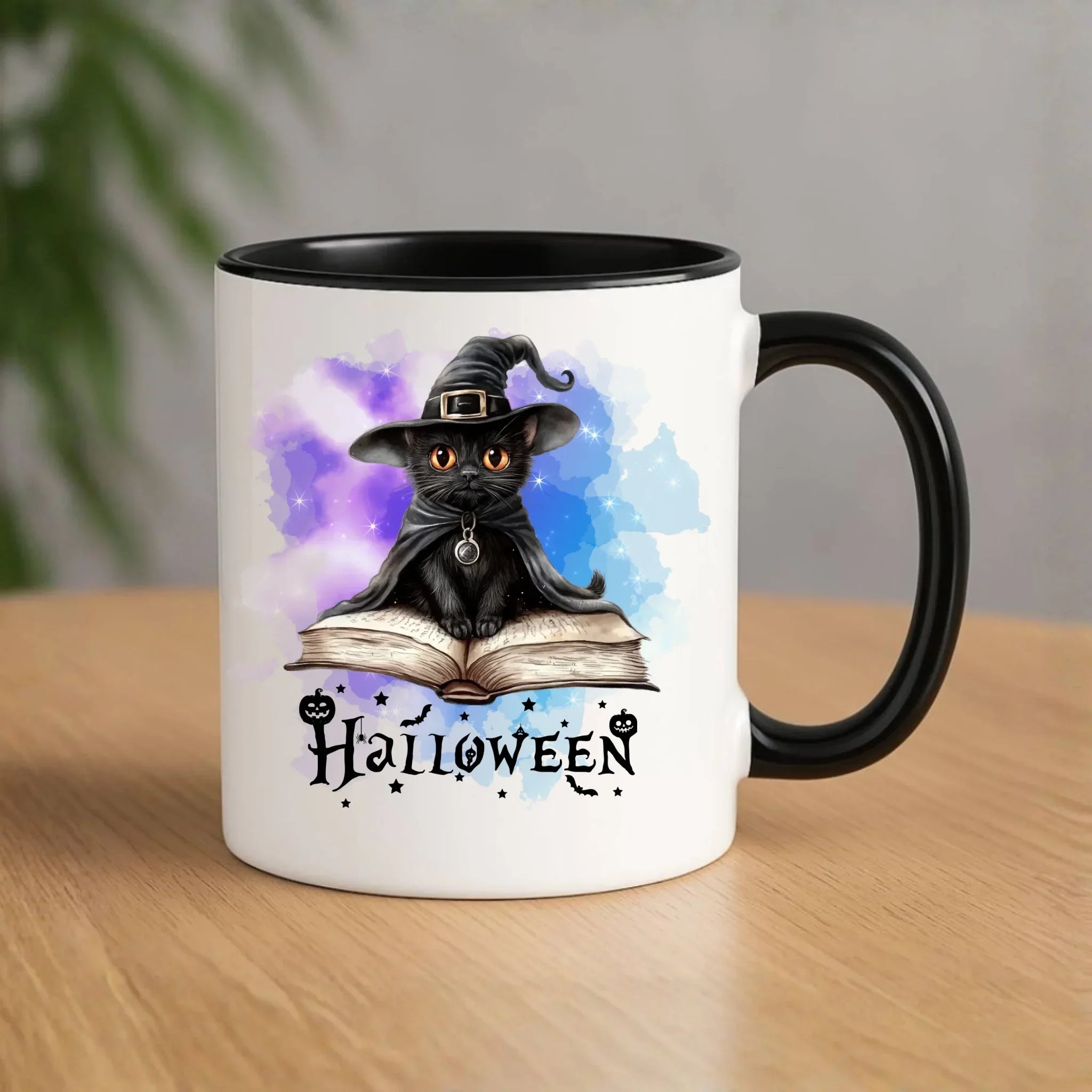 Kubek na Halloween - Kot Czarodziej HL06 - StoryCups.pl