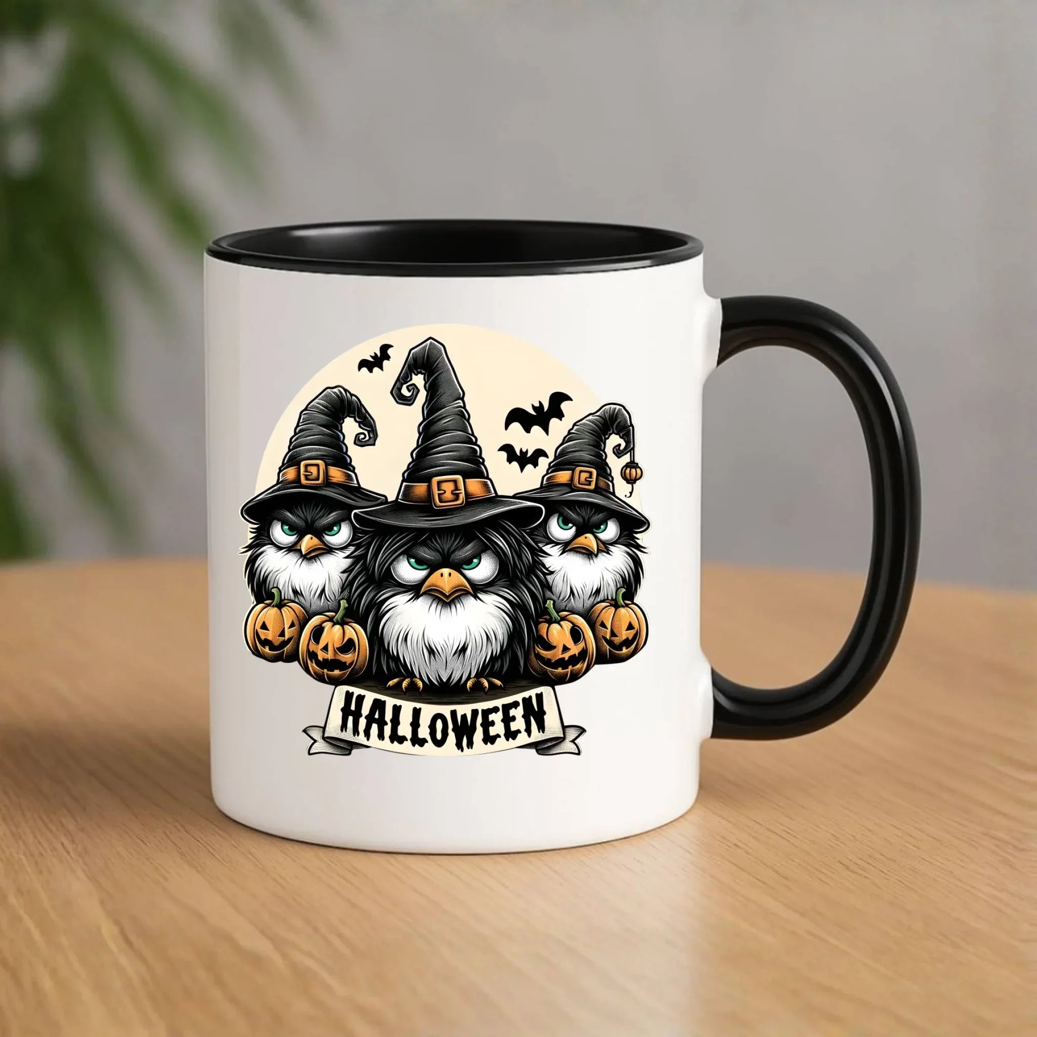 Kubek na Halloween - Upiorne sowy wiedźmy HL15 - StoryCups.pl