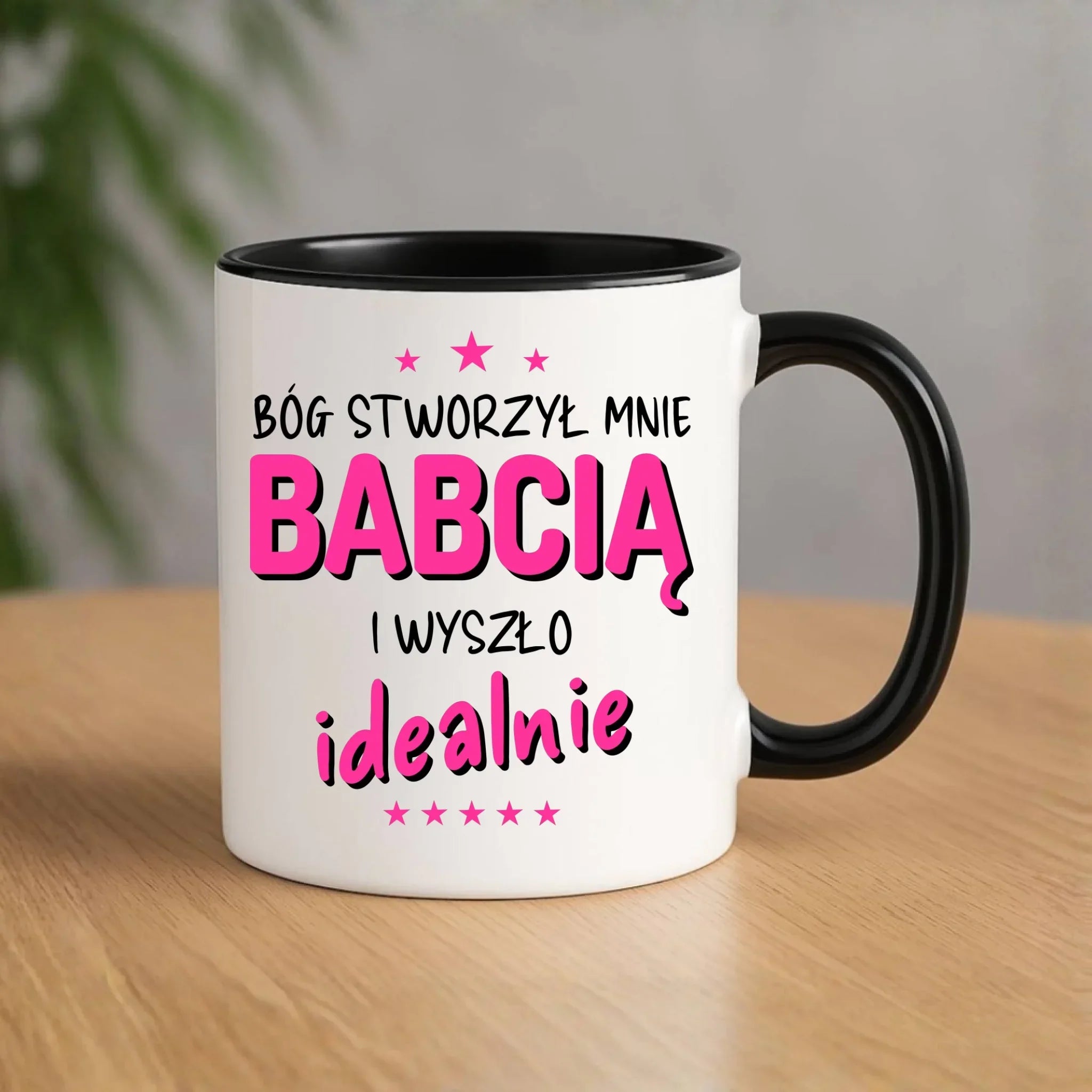 Kubek dla babci - Bóg stworzył mnie babcią i wyszło idealnie B08 - StoryCups.pl