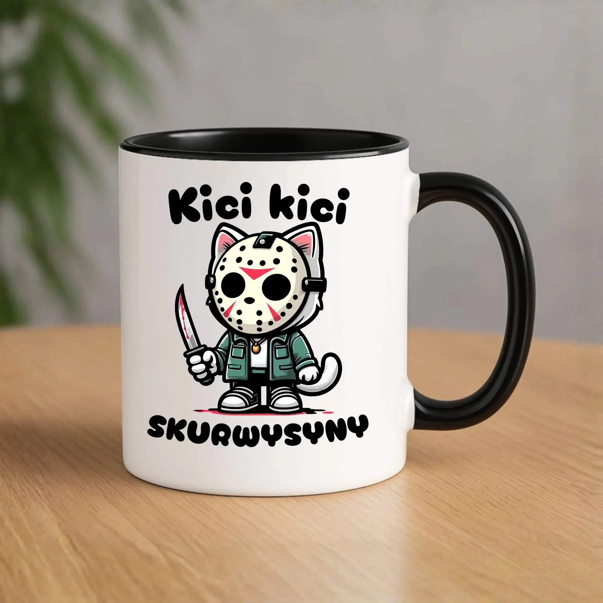 Kubek na Halloween - Kici kici sk*rwysyny - bez cenzury HL28 - StoryCups.pl