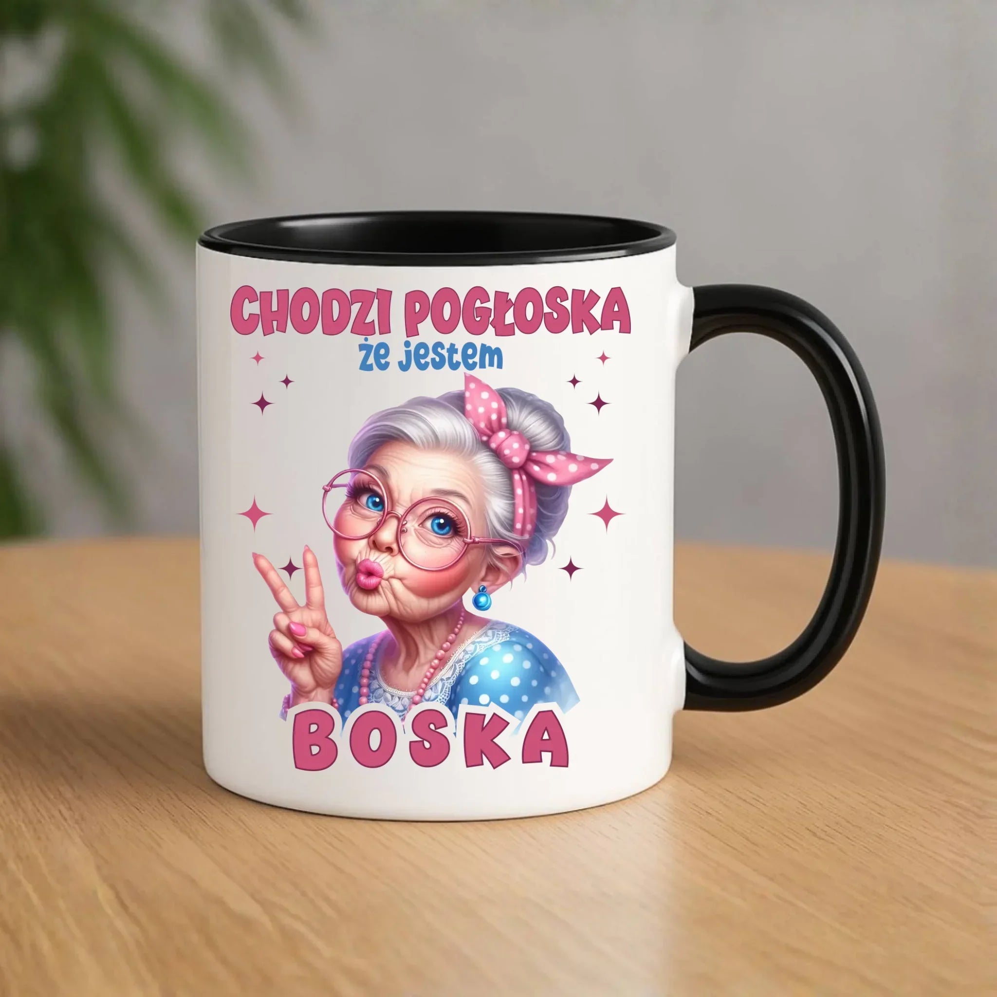 Kubek dla babci - Chodzi pogłoska, że jestem boska B16 - StoryCups.pl