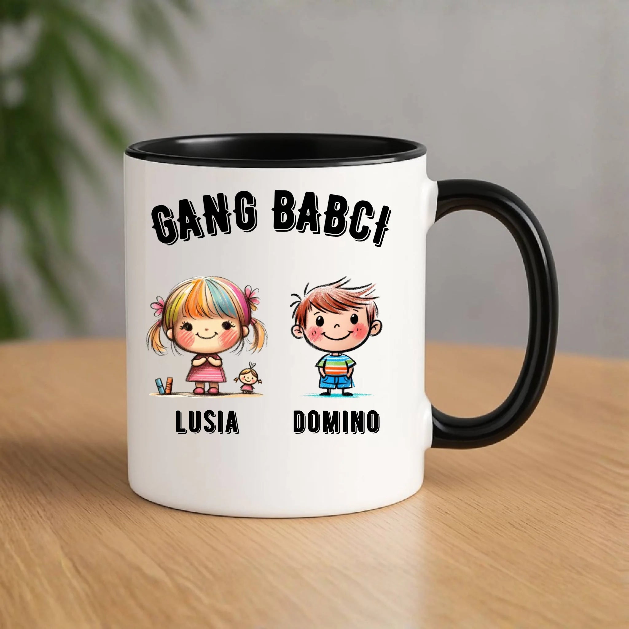 Kubek dla babci - Gang Babci imiona wnuków 2-6 - personalizowany B18