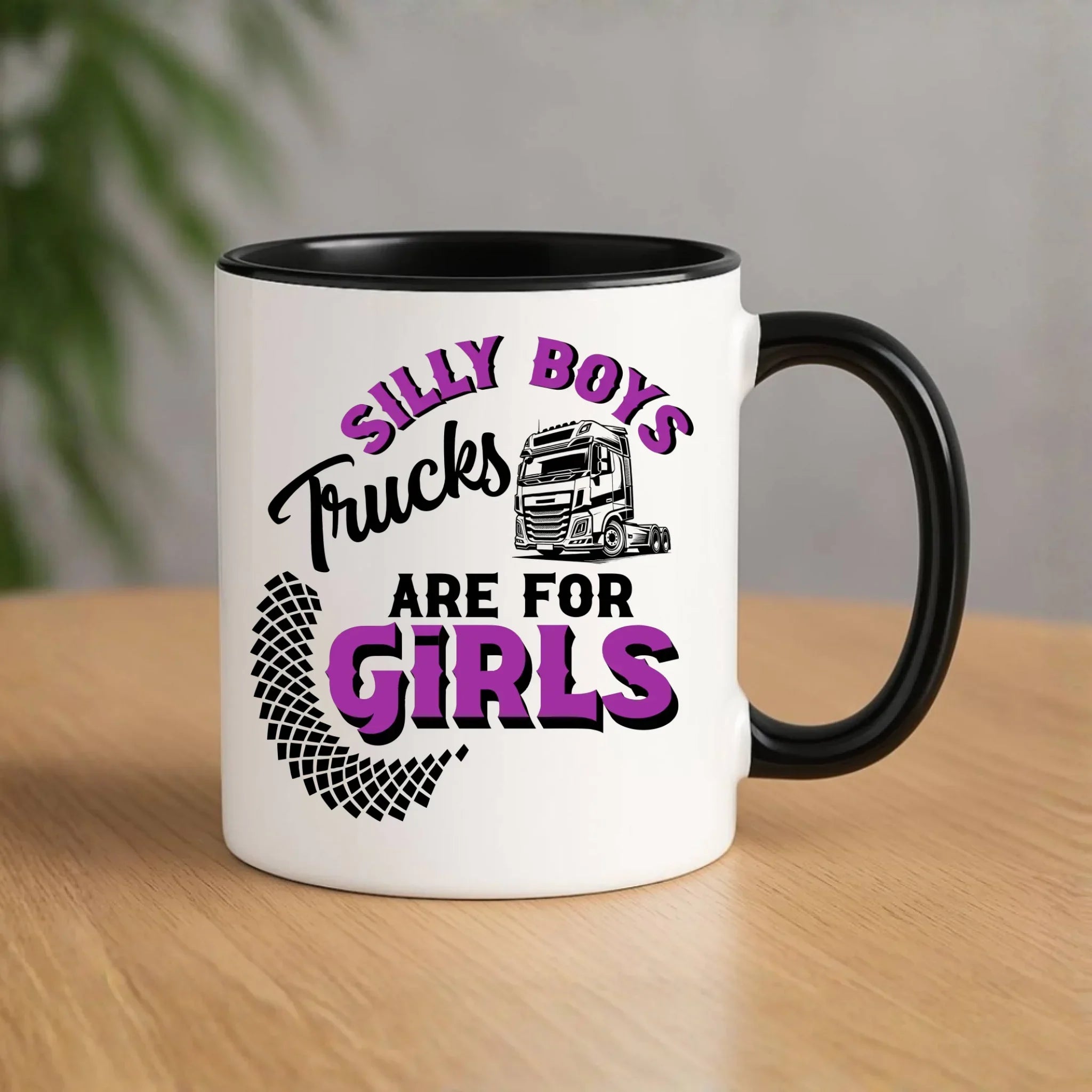 Kubel - kierowca ciężarówki - Silly boys trucks are for girls ZKT11 - StoryCups.pl