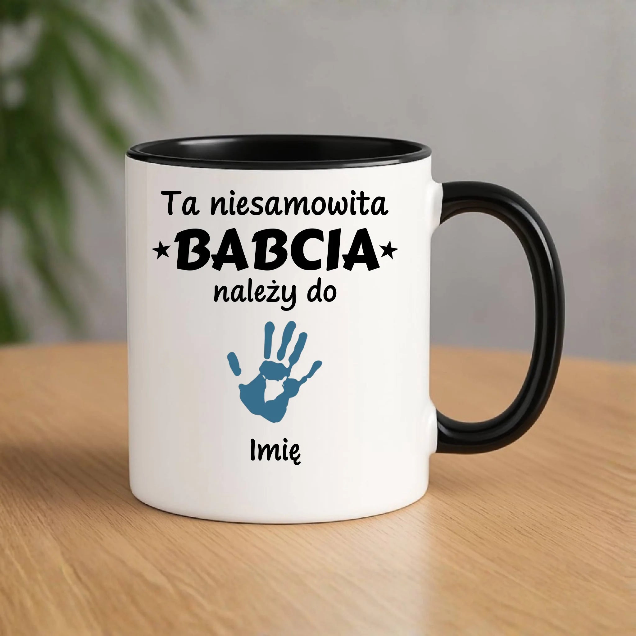 Kubek dla babci – Babcia należy do wnuków 1–6 imion – personalizowany B33