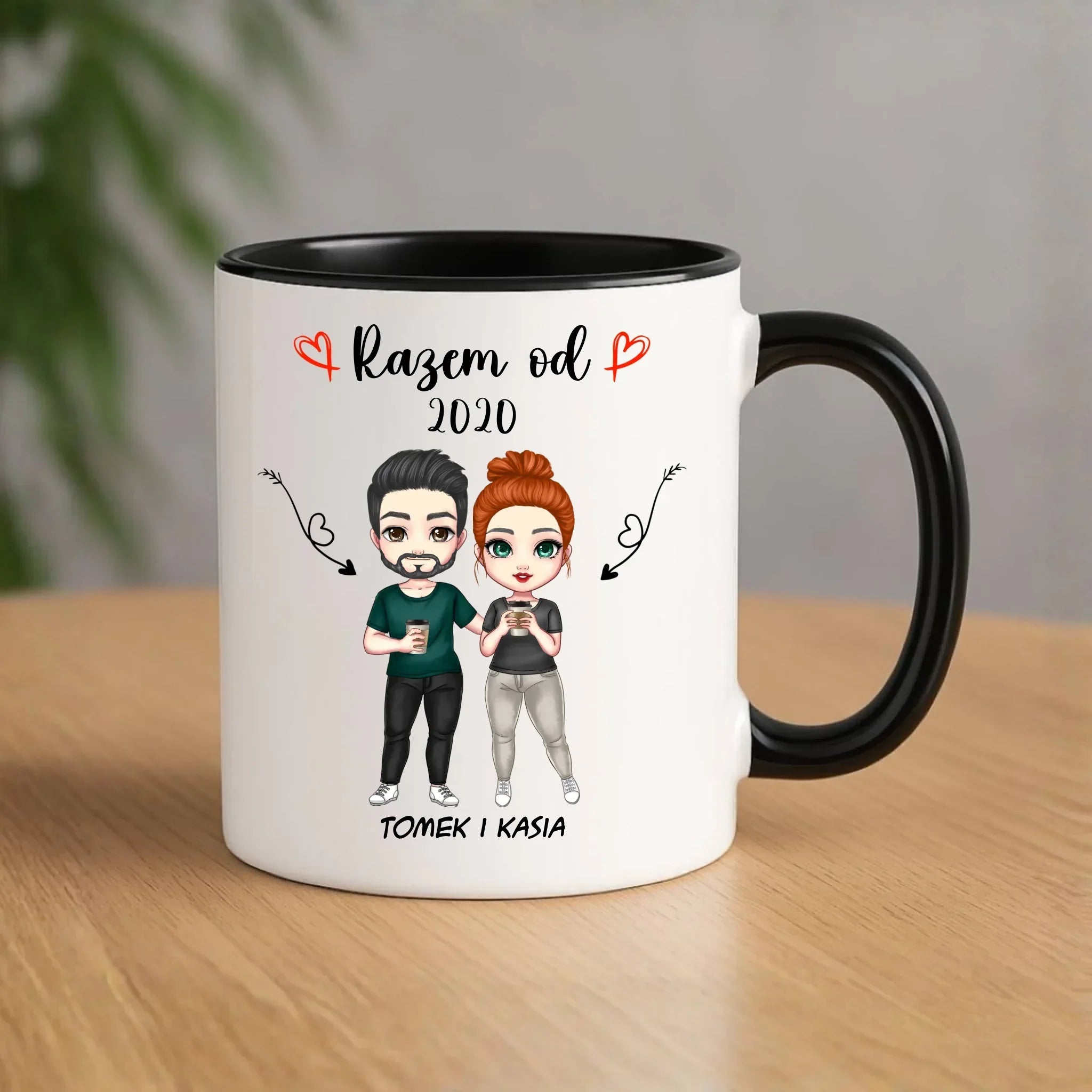 Kubek dla par - Para razem od - personalizowany W01 - StoryCups.pl