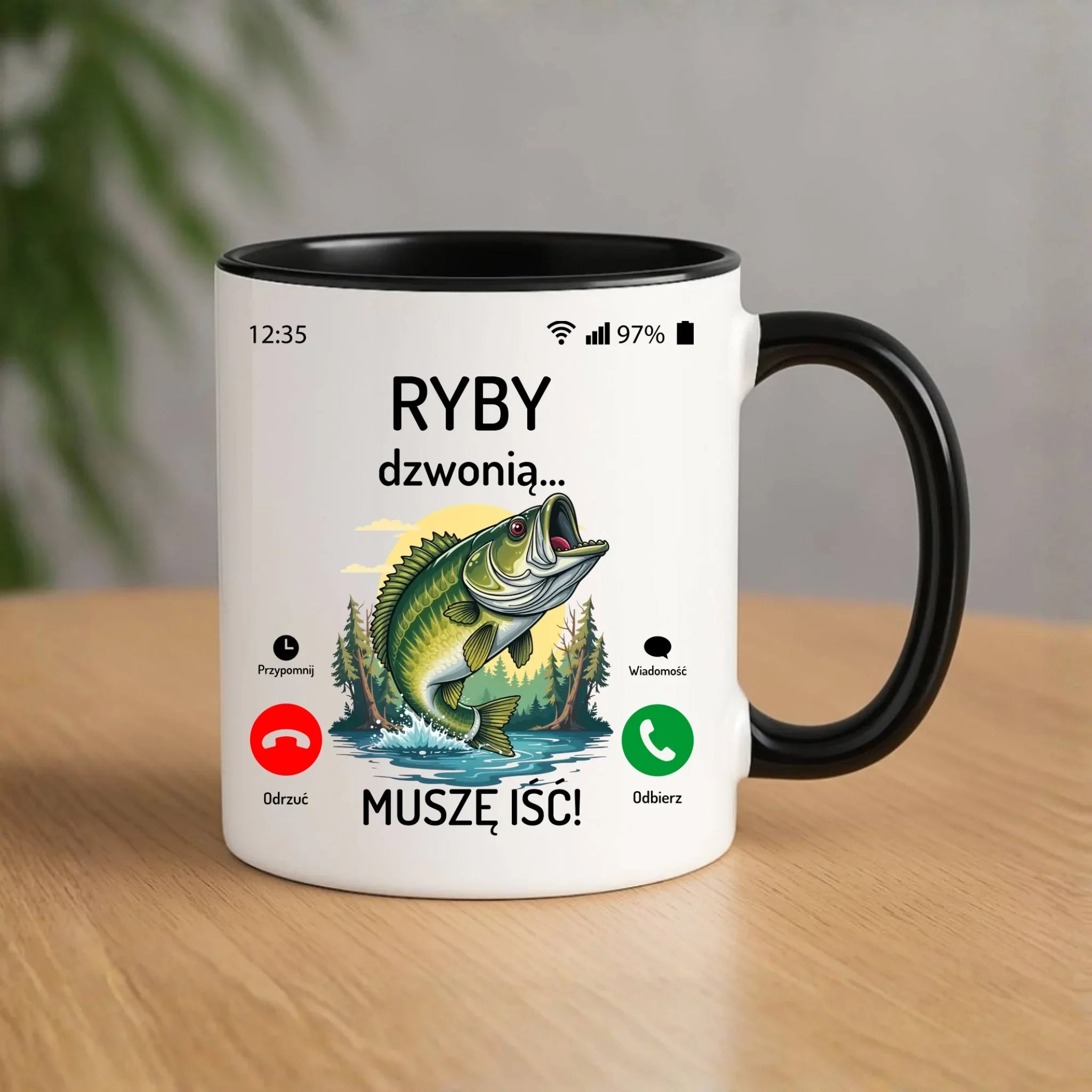 Kubek dla dziadka wędkarza - Ryby dzwonią muszę iść D37 - StoryCups.pl