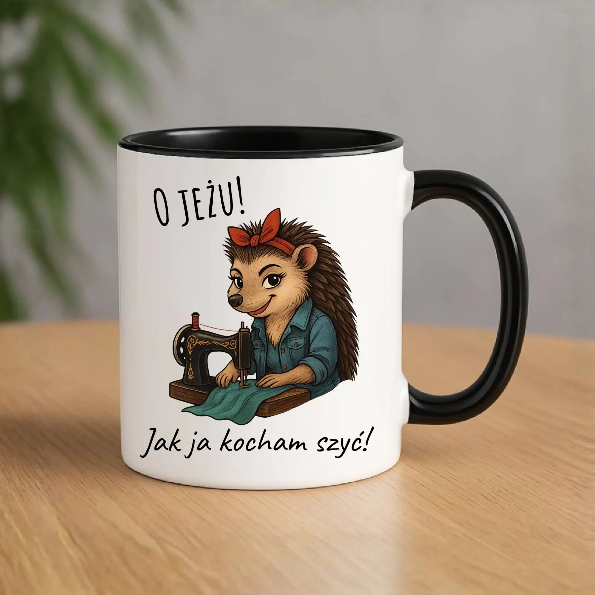 Kubek szyciowy dla krawcowej – O JEŻU! Jak ja kocham szyć! HS09 - StoryCups.pl