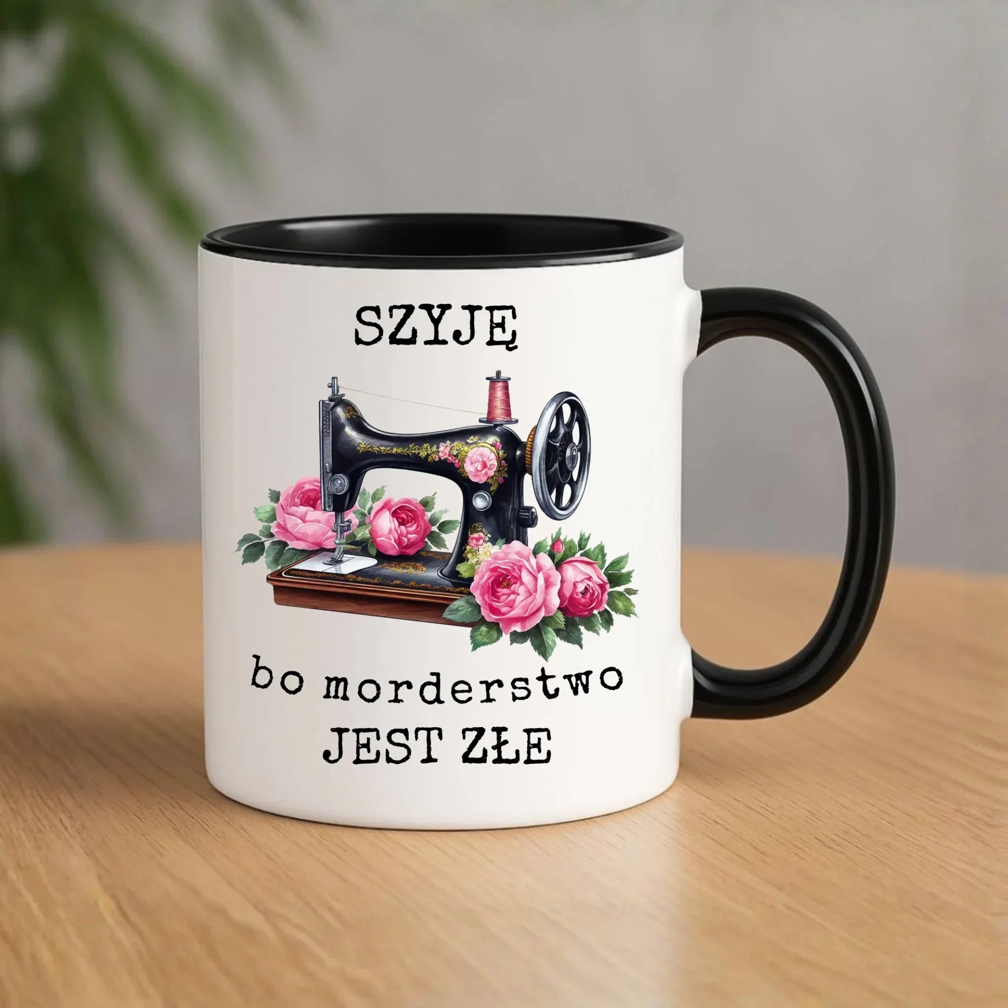Kubek szyciowy dla krawcowej – Szyję, bo morderstwo jest złe HS14 - StoryCups.pl