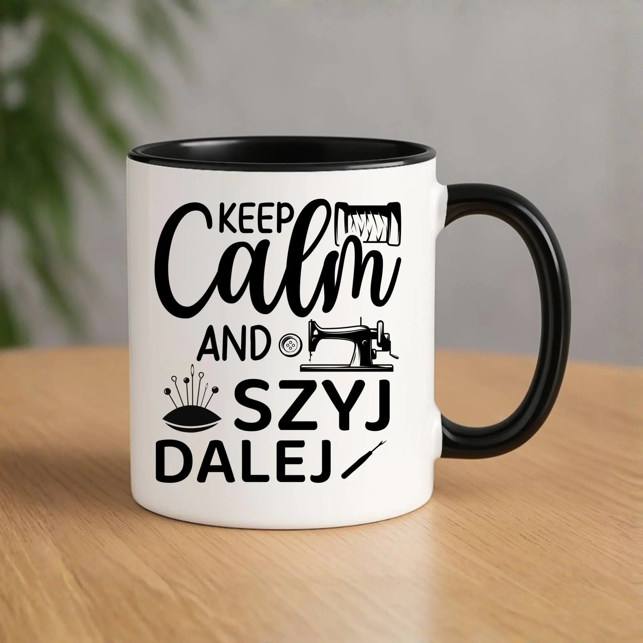 Kubek szyciowy dla krawcowej – KEEP CALM and SZYJ DALEJ HS31 - StoryCups.pl
