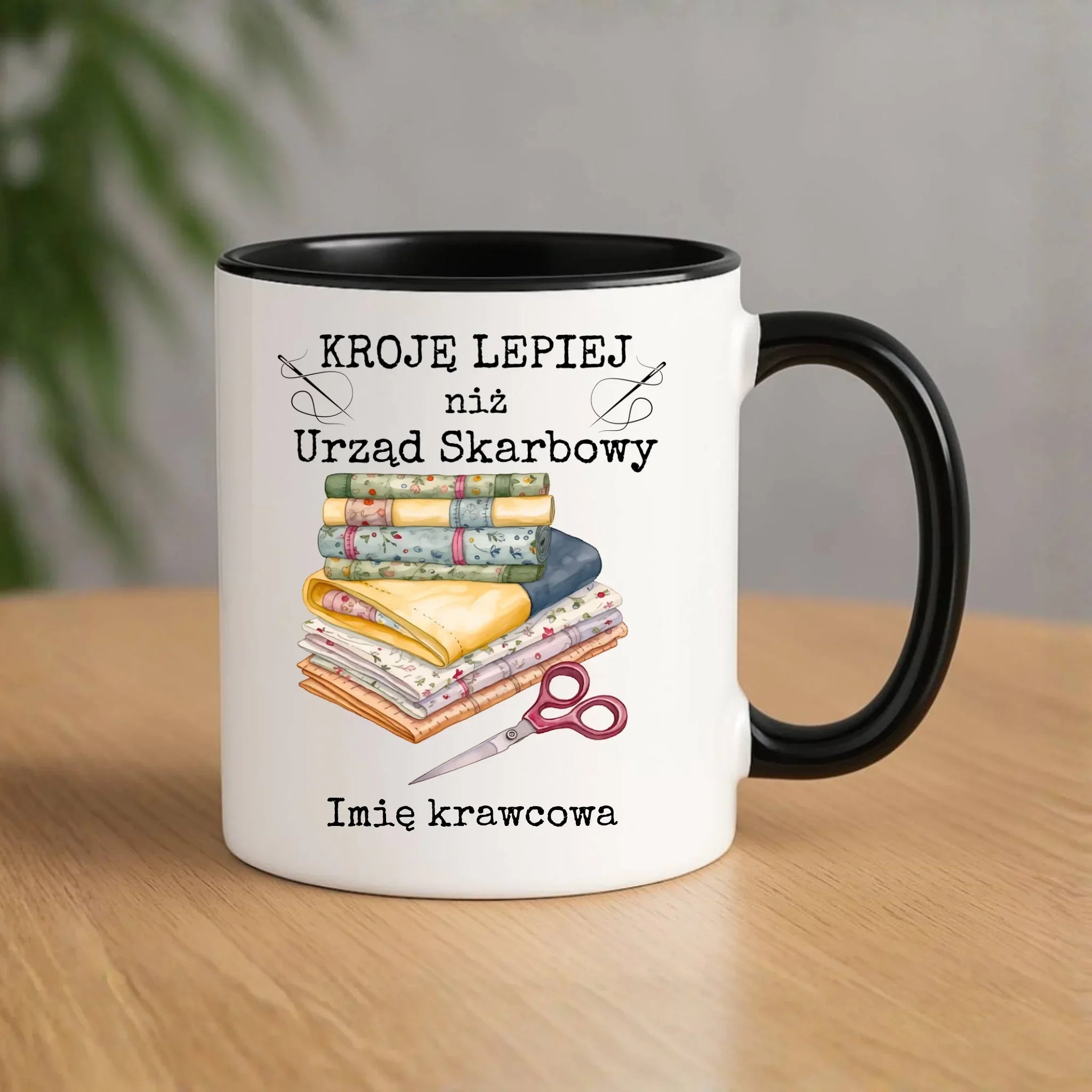 Kubek szyciowy dla krawcowej – Kroję lepiej niż US - personalizowany HS33 - StoryCups.pl