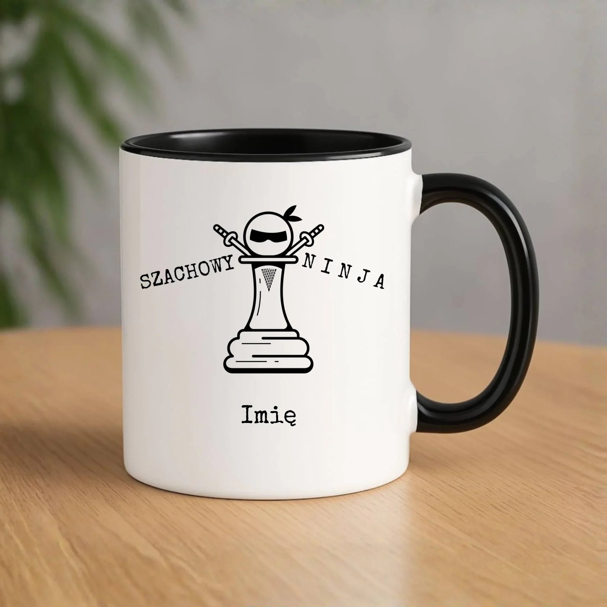 Kubek dla szachisty - Szachowy ninja - personalizowany HSZ01 - StoryCups.pl