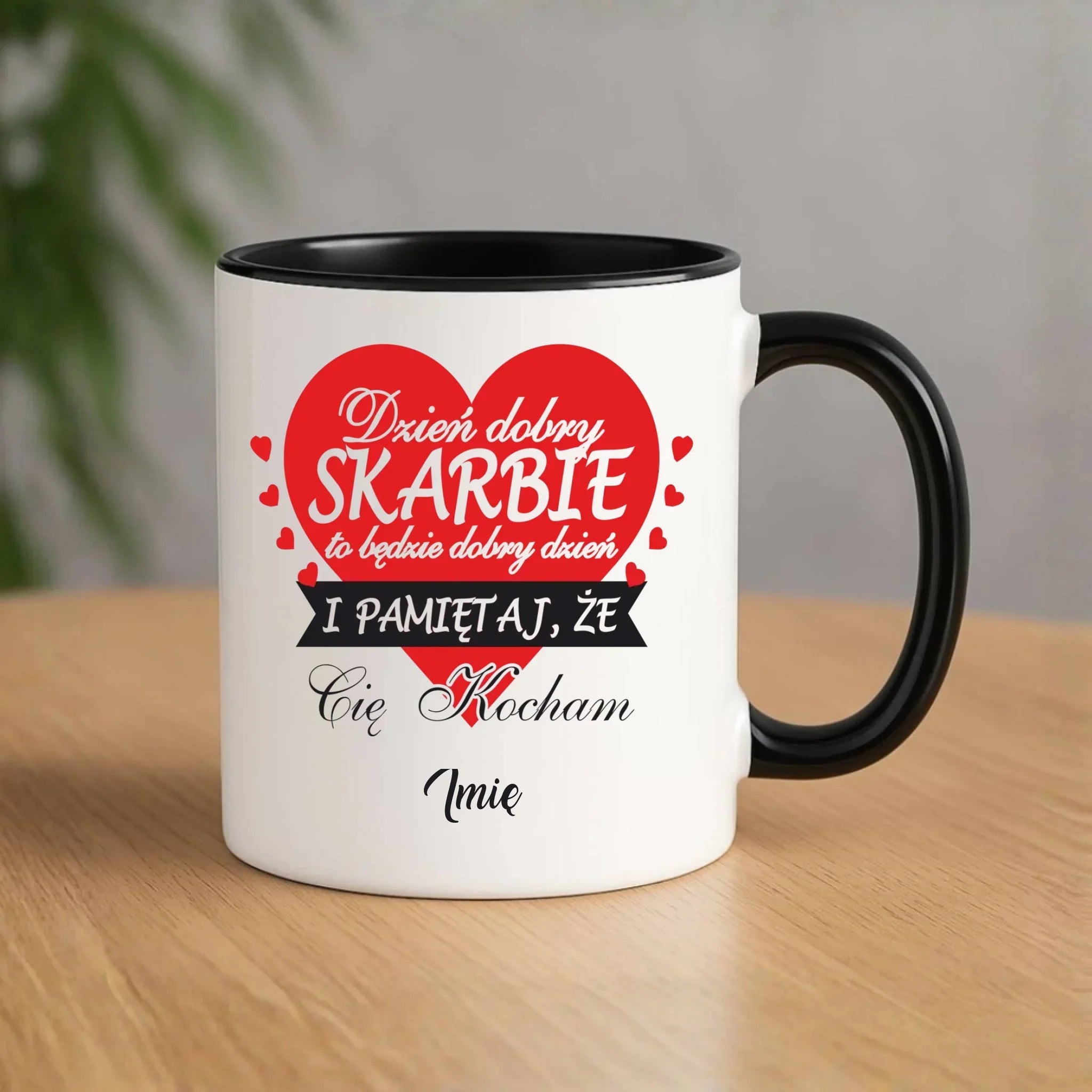 Kubek dla par - Dzień dobry Skarbie - personalizowany W02 - StoryCups.pl