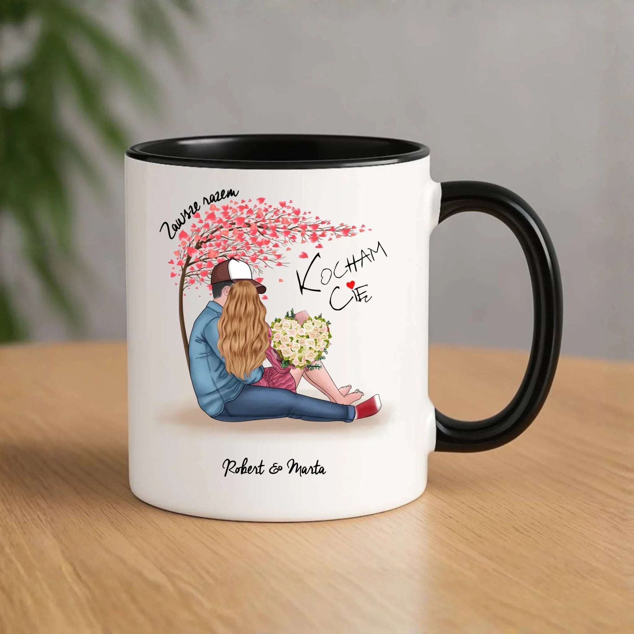 Kubek dla par - Zawsze razem - personalizowany W04 - StoryCups.pl
