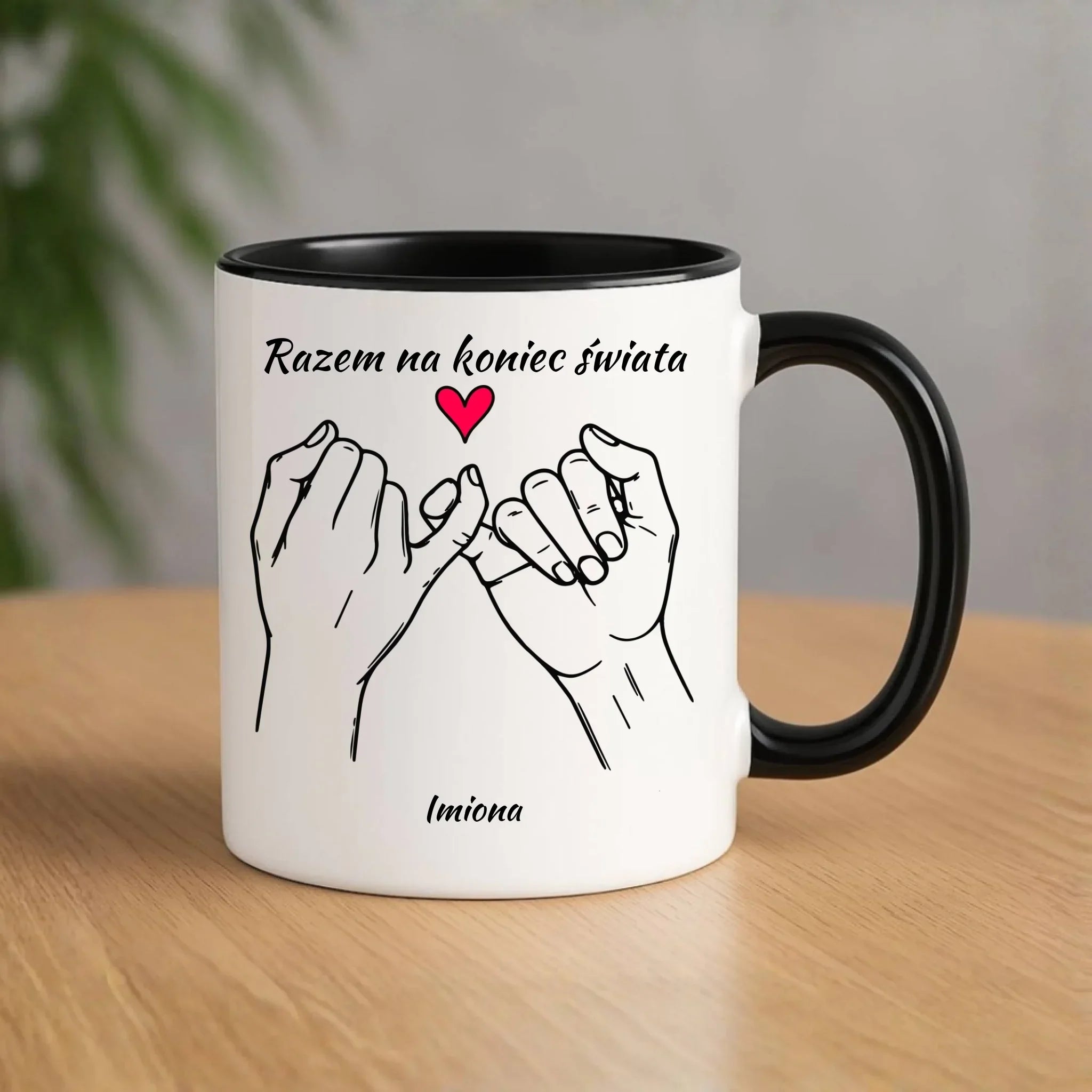 Kubek dla par - Razem na koniec świata - personalizowany W60 - StoryCups.pl