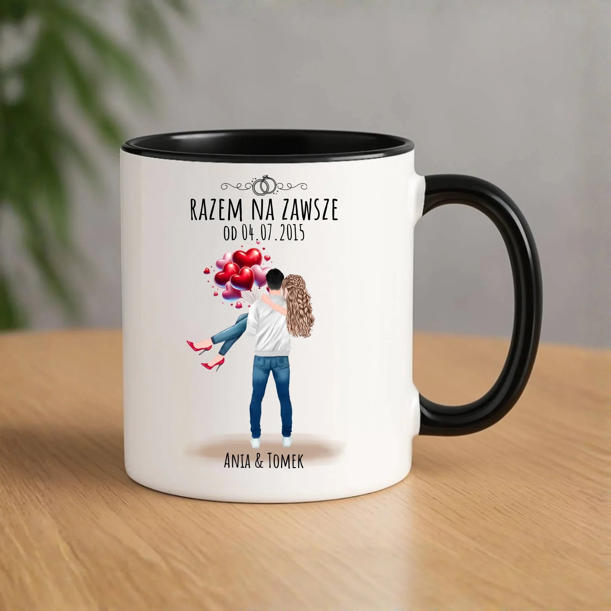 Kubek dla par na rocznicę - Razem na zawsze - personalizowany W14 - StoryCups.pl