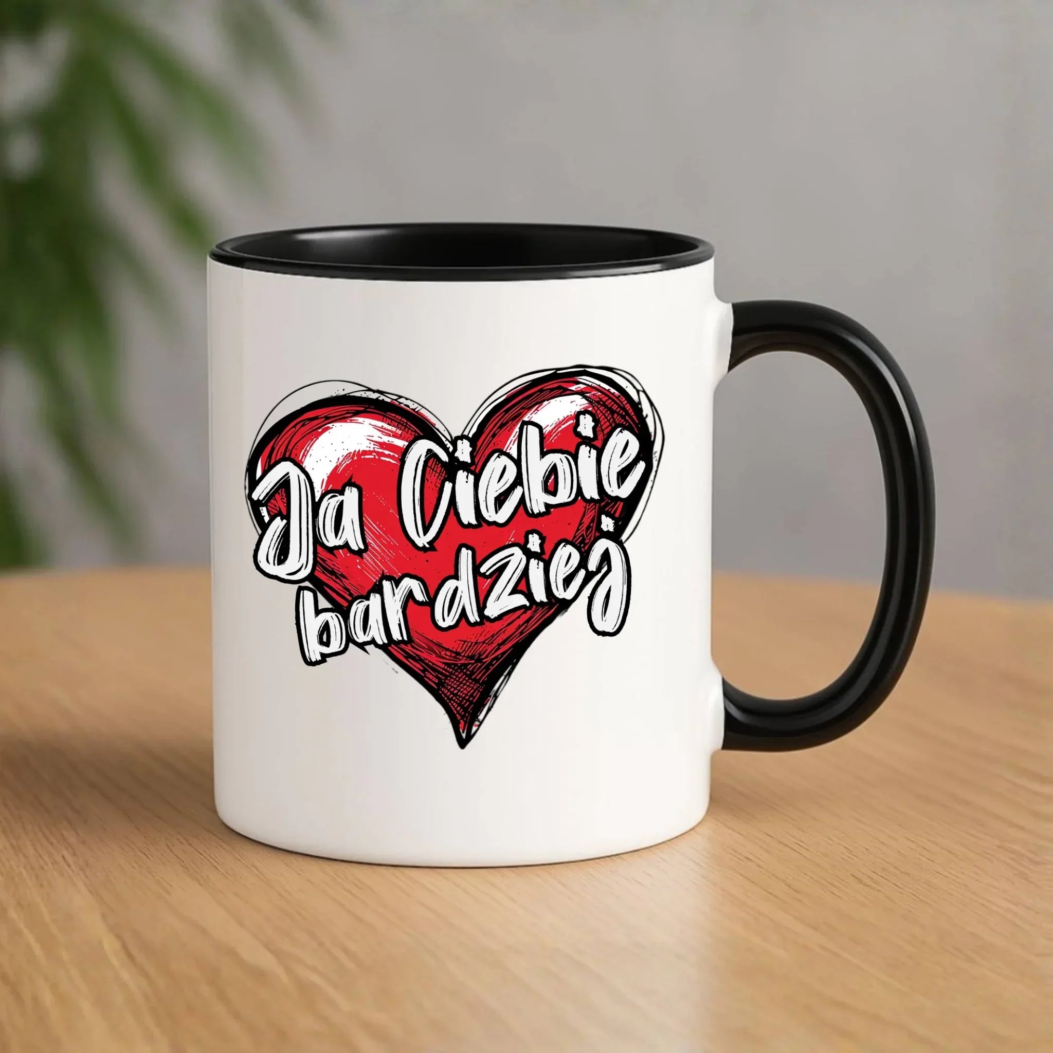 Kubek dla par - Serce Ja Ciebie bardziej W84 - StoryCups.pl
