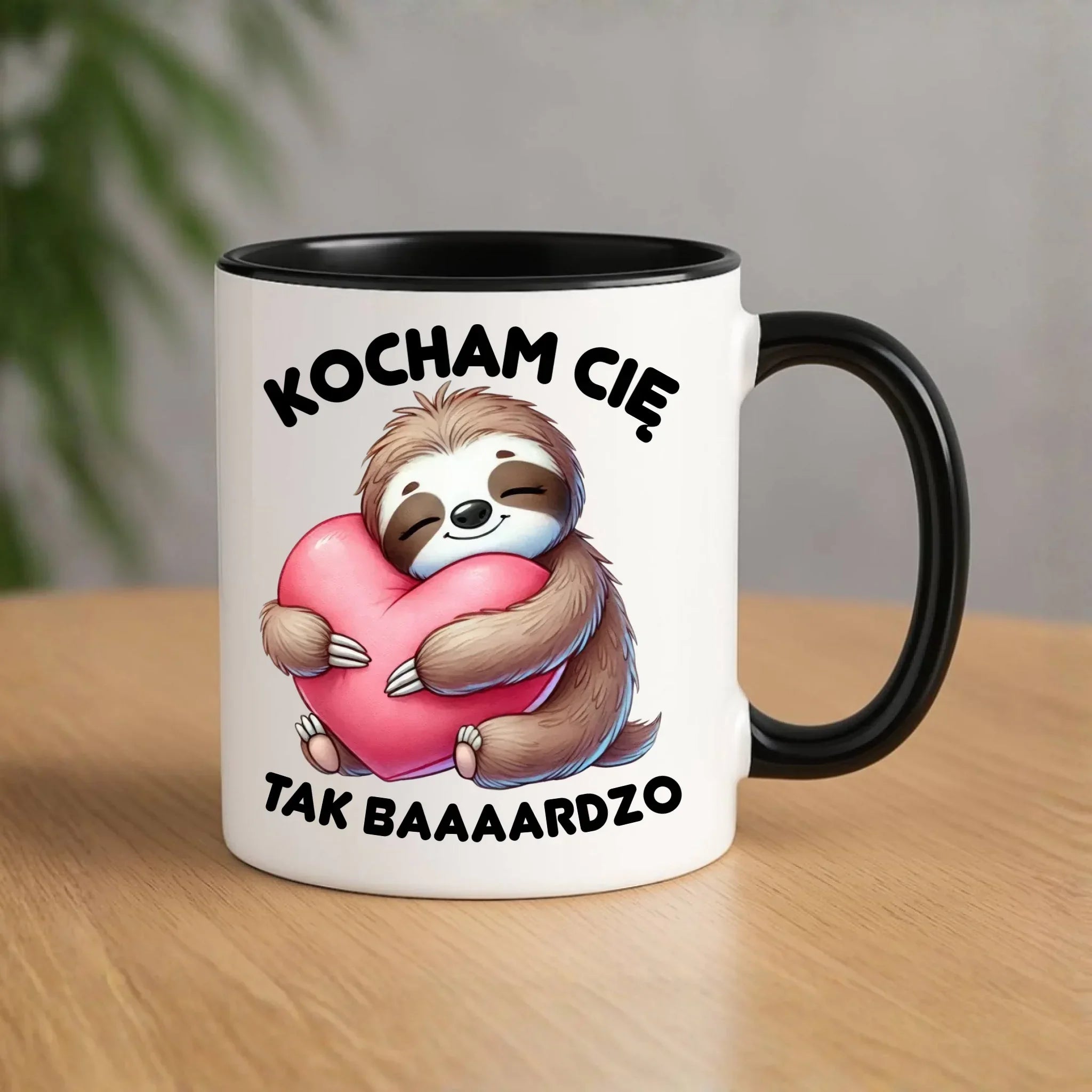 Kubek - Leniwiec Kocham Cię tak baaaardzo W16 - StoryCups.pl