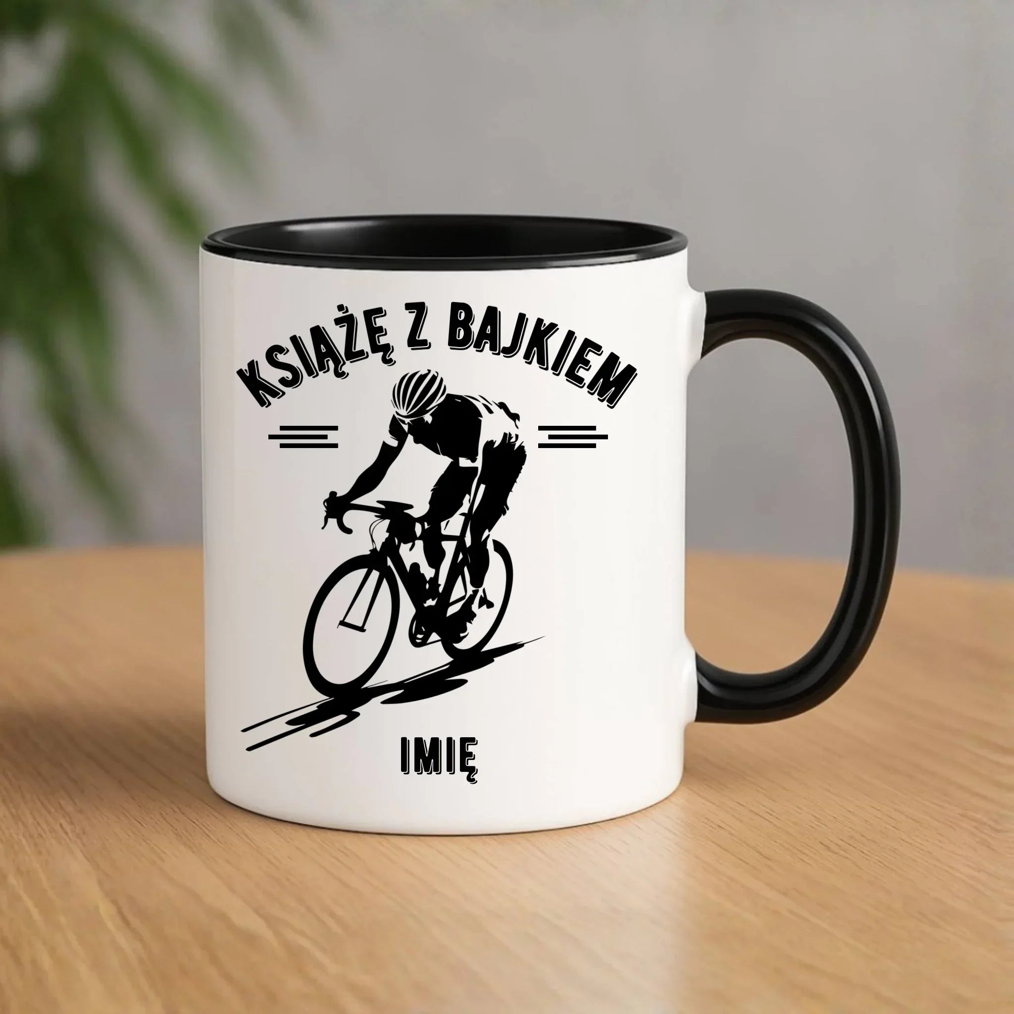 Kubek dla rowerzysty - Książę z bajkiem - personalizowany HR01 - StoryCups.pl