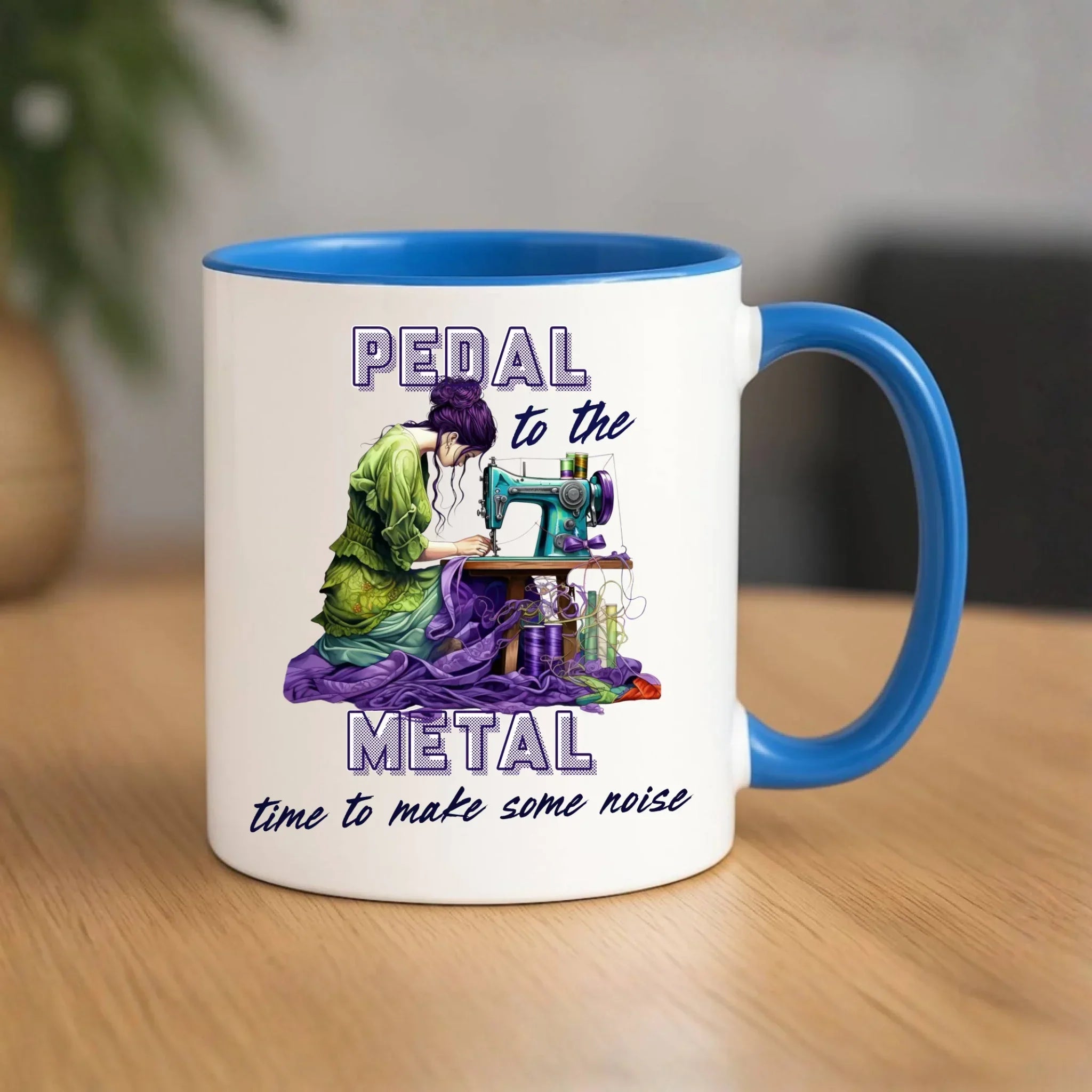 Kubek szyciowy - prezent dla krawcowej - PEDAL METAL HS01 - StoryCups.pl