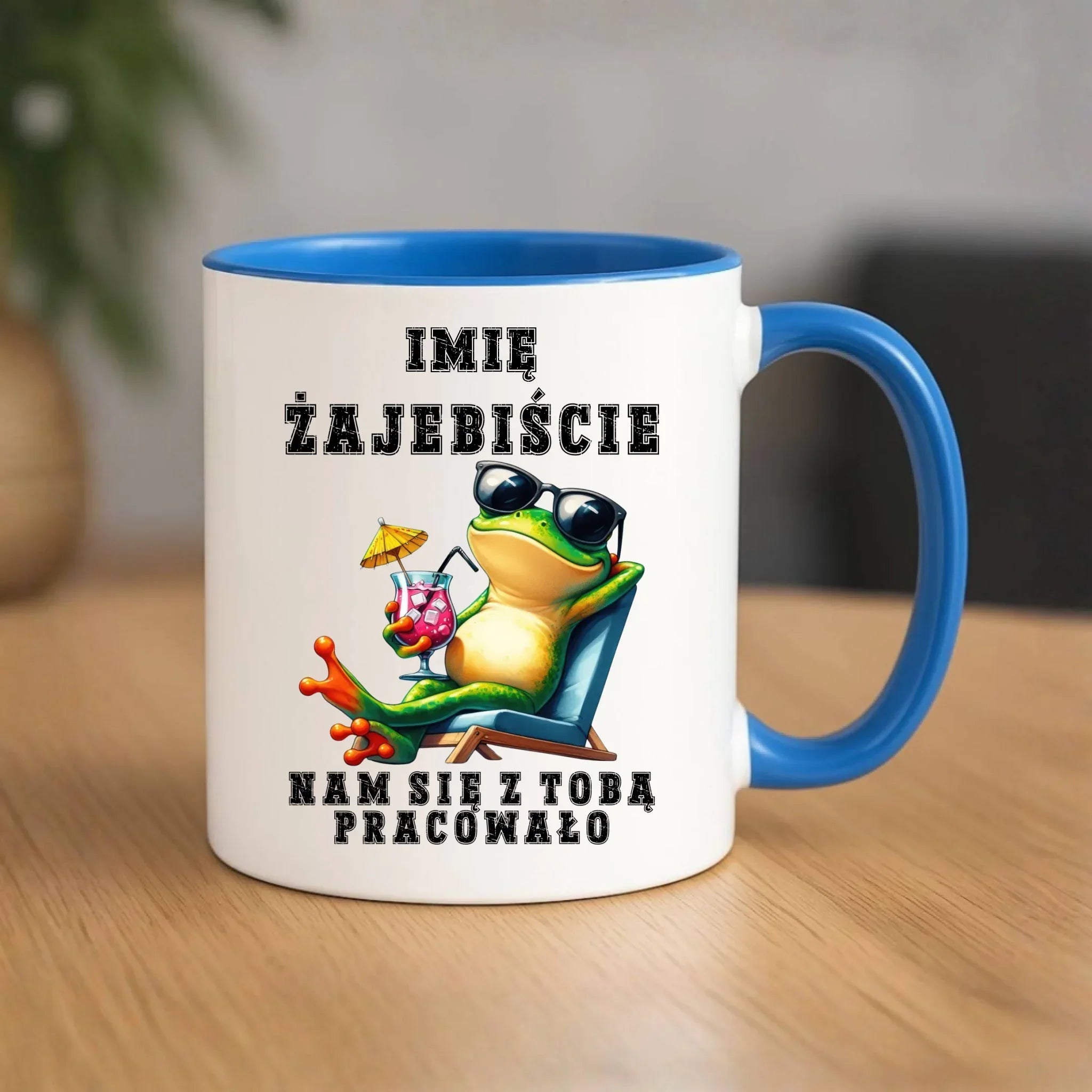 Kubek na odejście z pracy - Żajebiście nam się z Tobą pracowało - personalizowany OP09 - StoryCups.pl