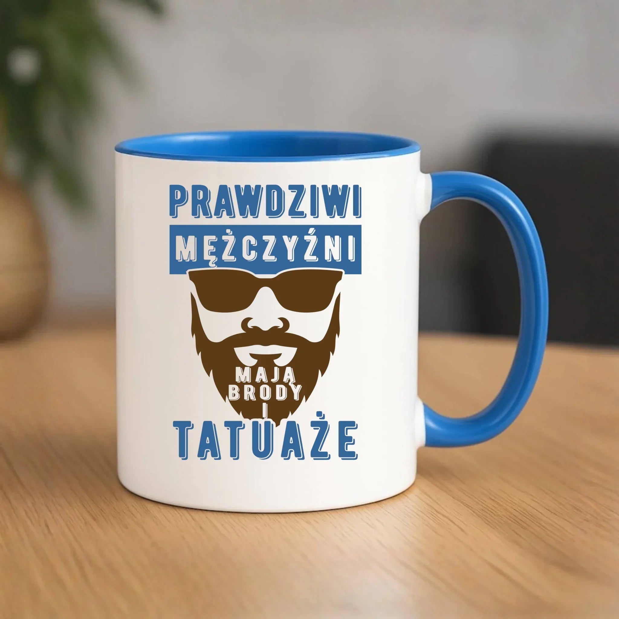 Kubek - Prezent dla faceta - Prawdziwi mężczyźni mają brody i tatuaże DCH22 - StoryCups.pl