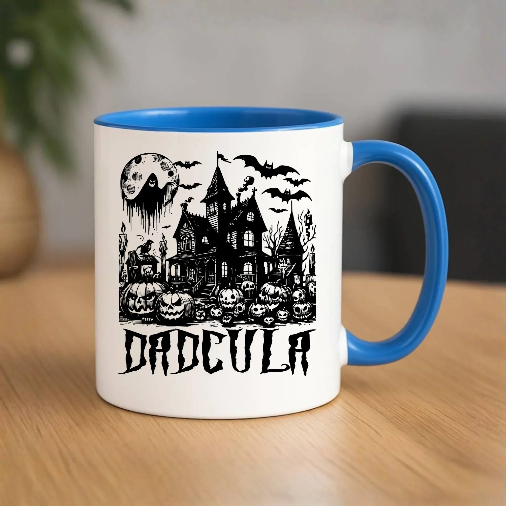 Kubek halloweenowy dla taty - Upiorny dom - Dadcula HL19 - StoryCups.pl