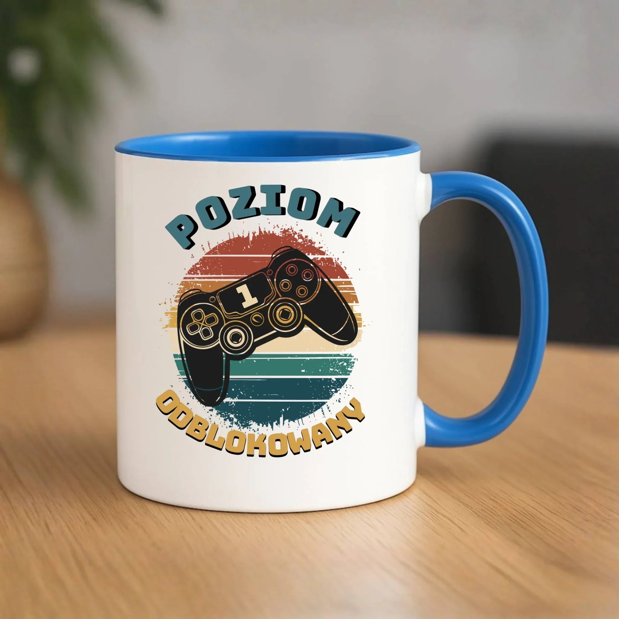 Kubek szkolny - Poziom odblokowany - gamer do szkoły - personalizowany SZ01 - StoryCups.pl