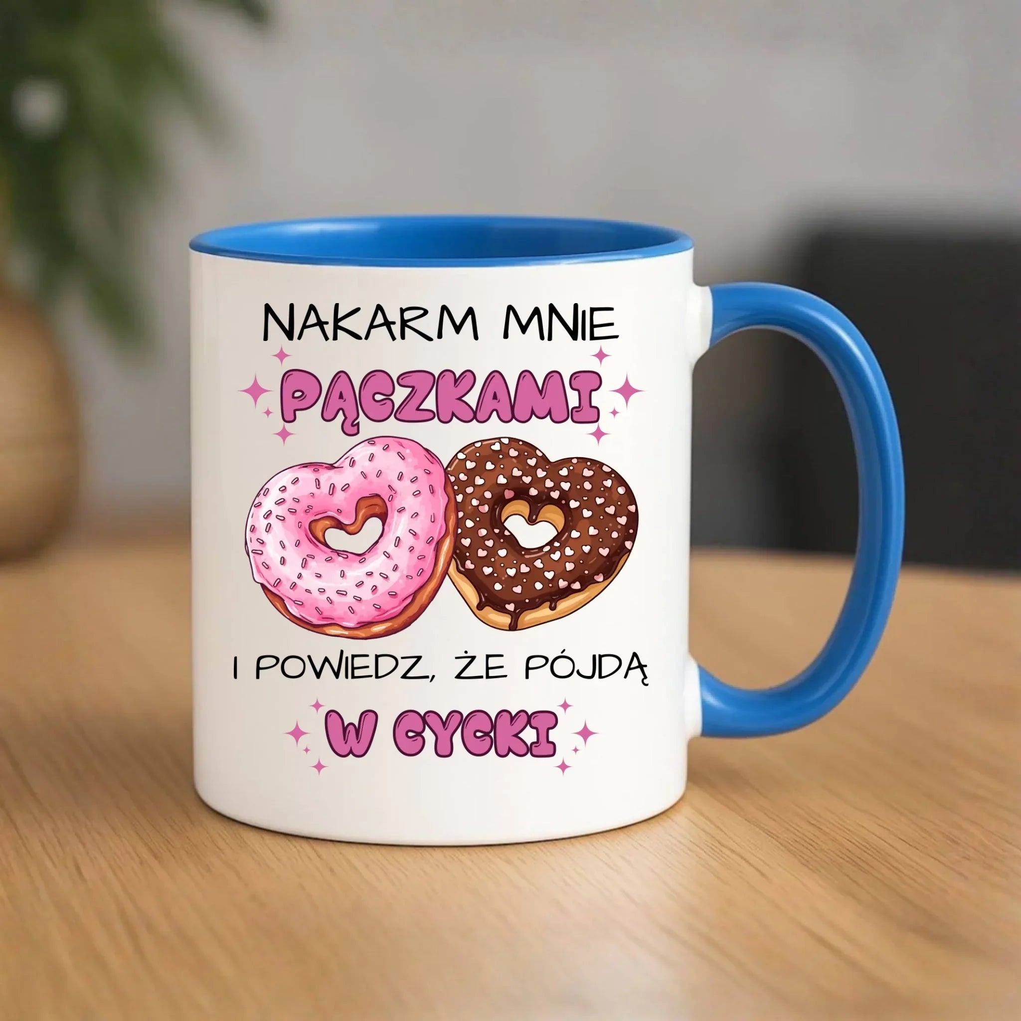 Kubek dla dziewczyny - Nakarm mnie pączkami W59 - StoryCups.pl