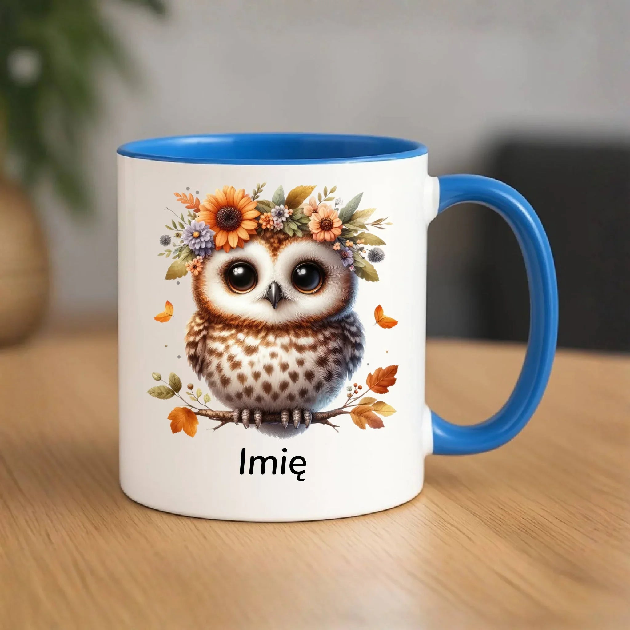 Kubek jesienny - Sowa w kwiatach JS32 - StoryCups.pl