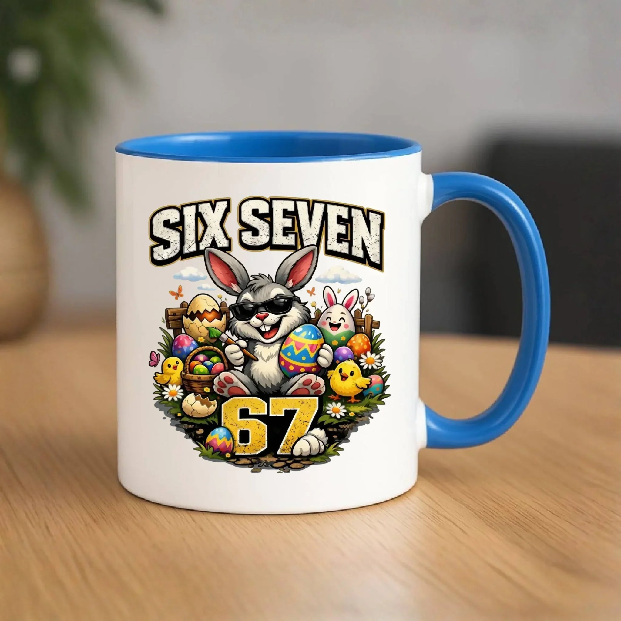 Kubek wielkanocny - Zając Six Seven 67 WN10 - StoryCups.pl