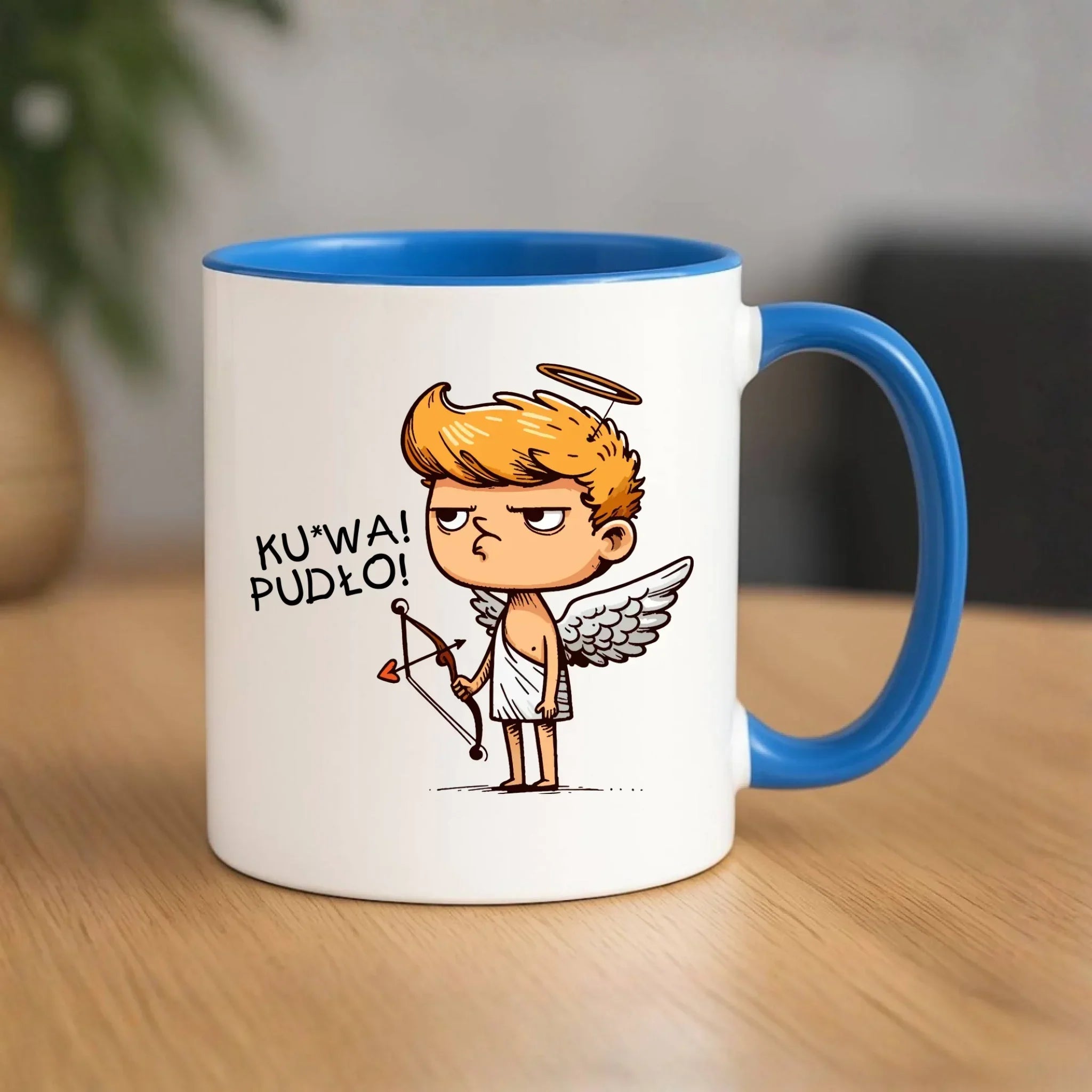 Kubek - Aniołek z łukiem ku*wa pudło - bez cenzury W56 - StoryCups.pl